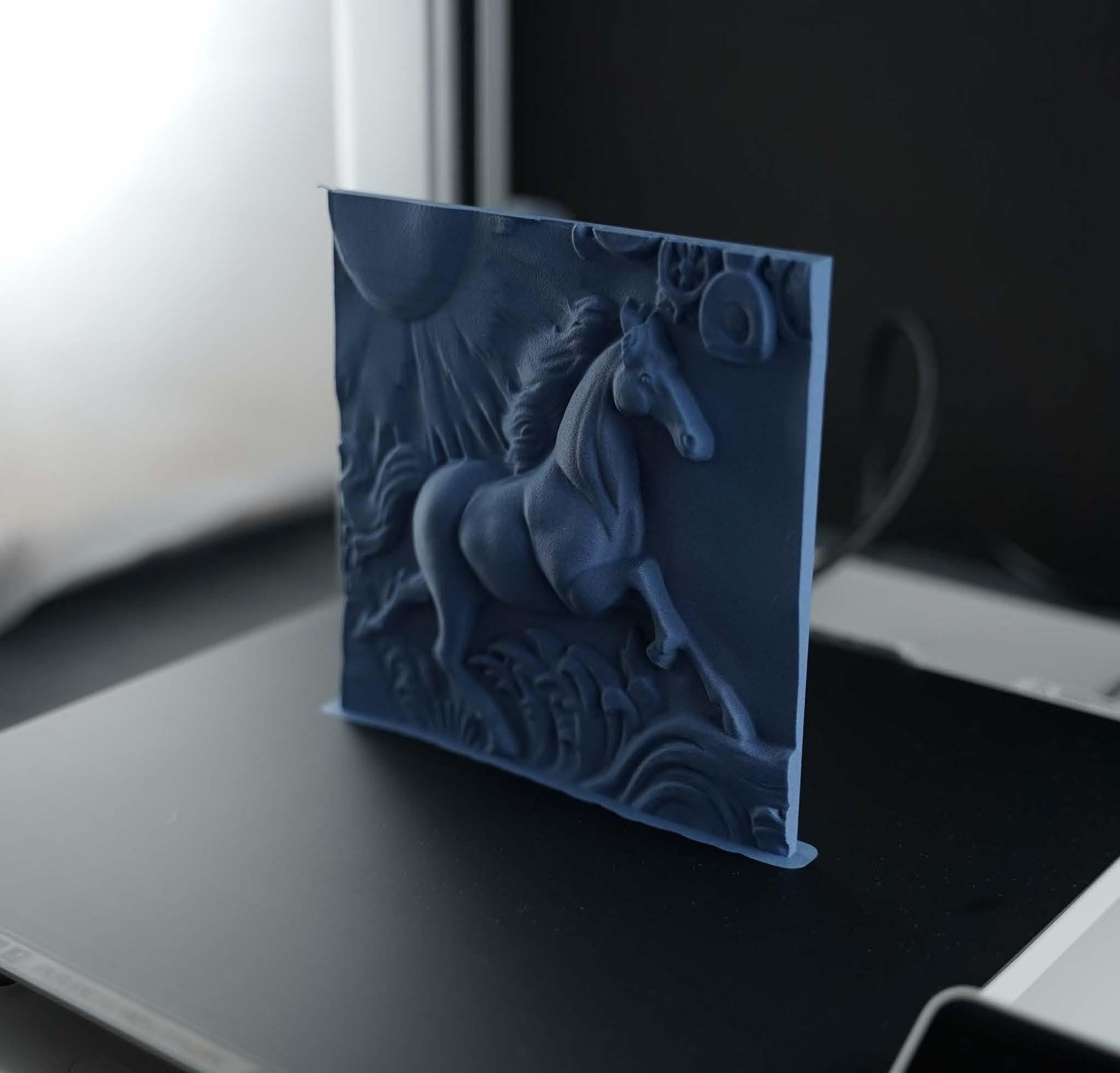 RUNNING HORSE BAS-RELIEF 3d model