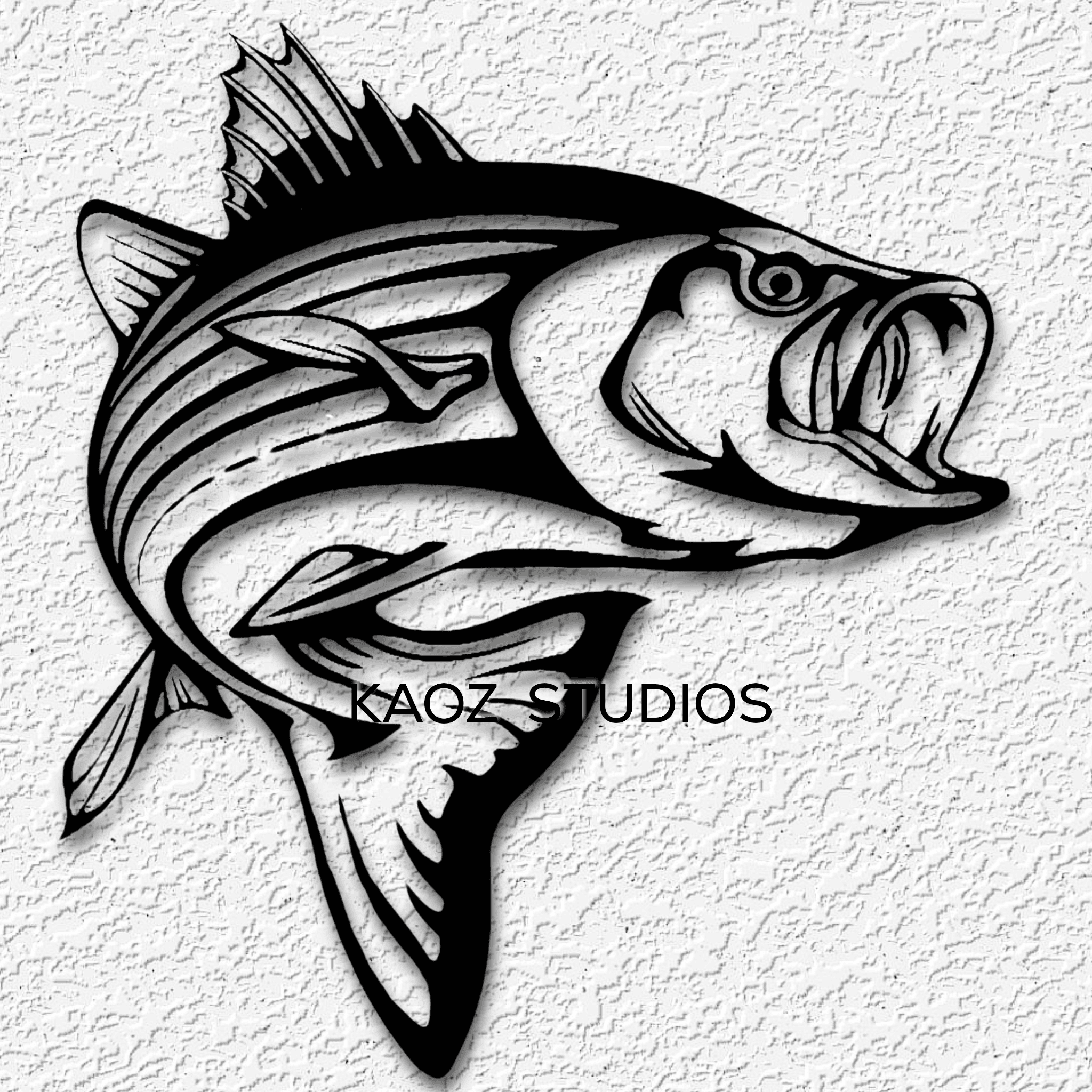 fish wall art bass wall decor fishing decoration 3d model