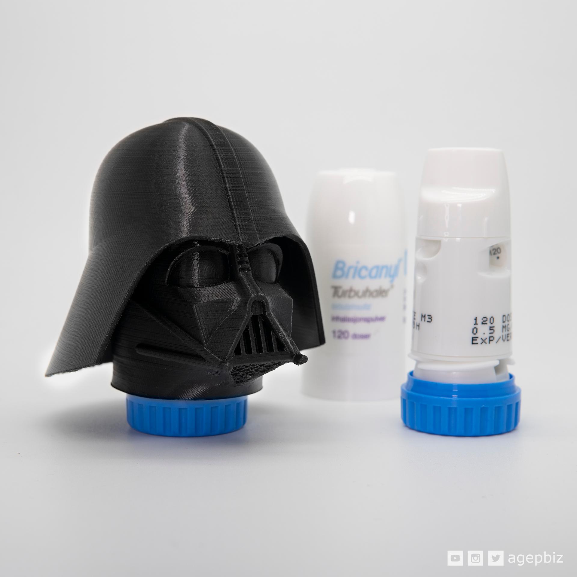 Darth Inhaler - Customized Asthma Inhaler - Darth Vader 3d model