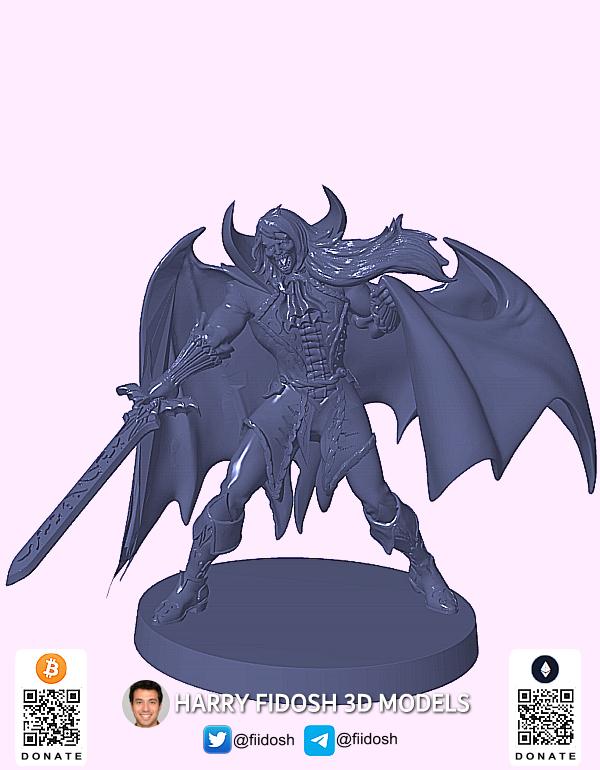 Vampire Lord (Free DnD Miniature) 3d model