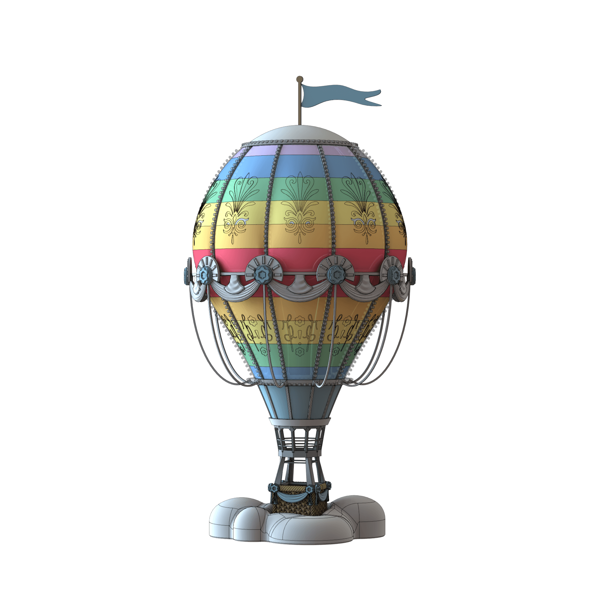 MINI Hot Air Balloon (Bundle) 3d model