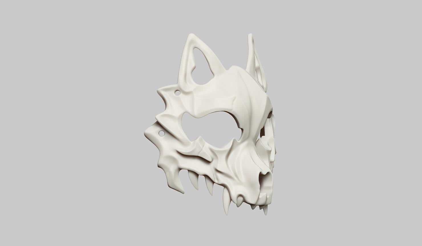 Fox Skull Mask 3d model