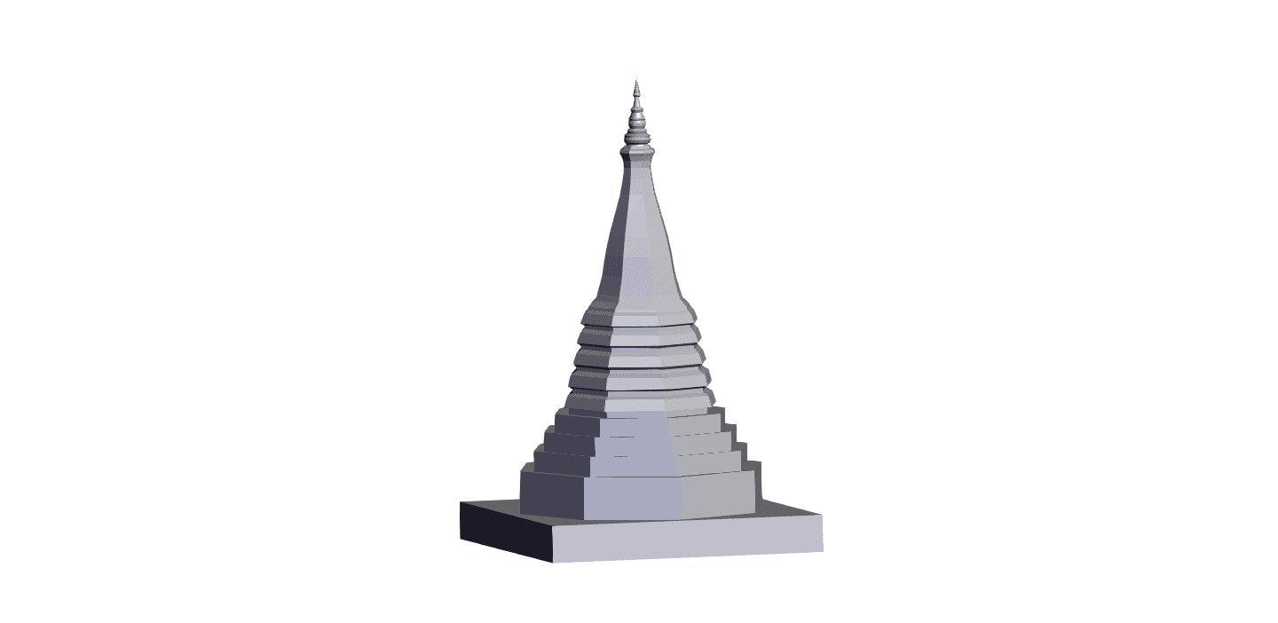 Black Stupa, Laos.stl 3d model