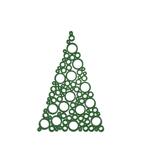 Circle Christmas Tree Ornament 3d model