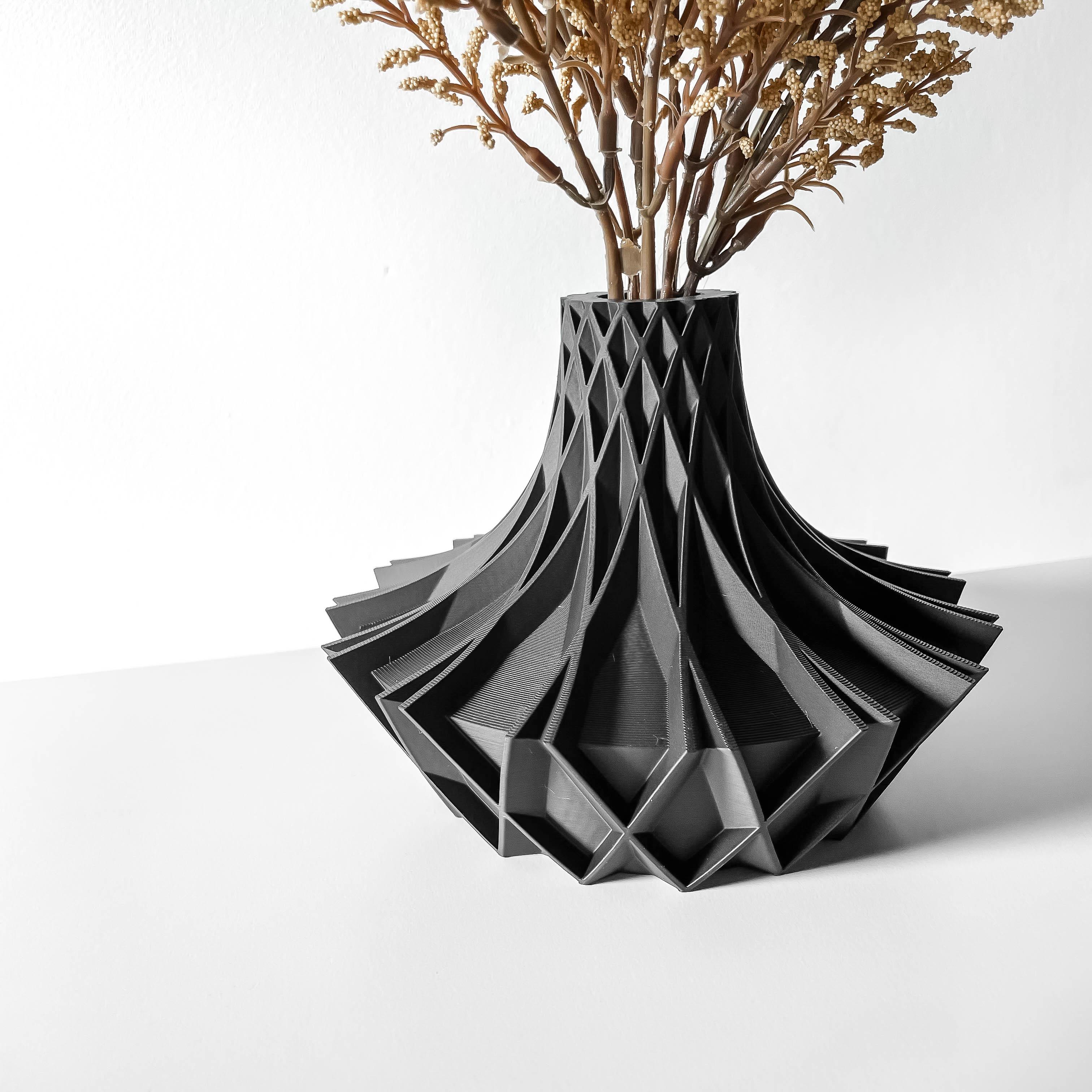 The Arkan Short Vase, Modern and Unique Home Decor for Dried and Preserved Flower Arrangement 3d model