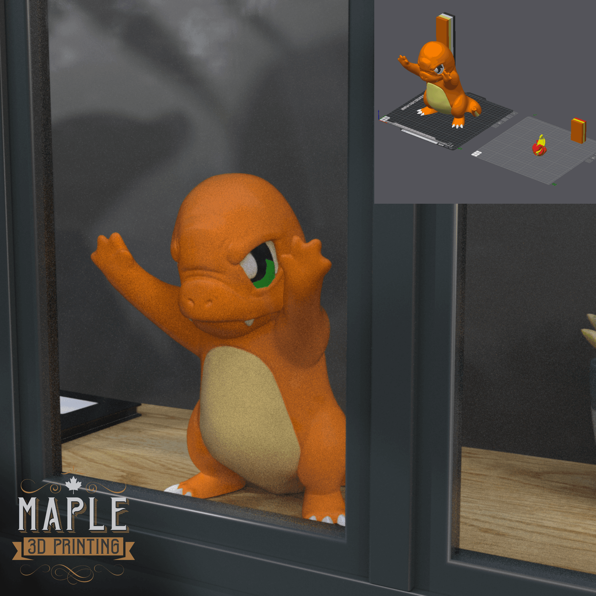 Charmander Window - Promo Card - Pokemon 3d model