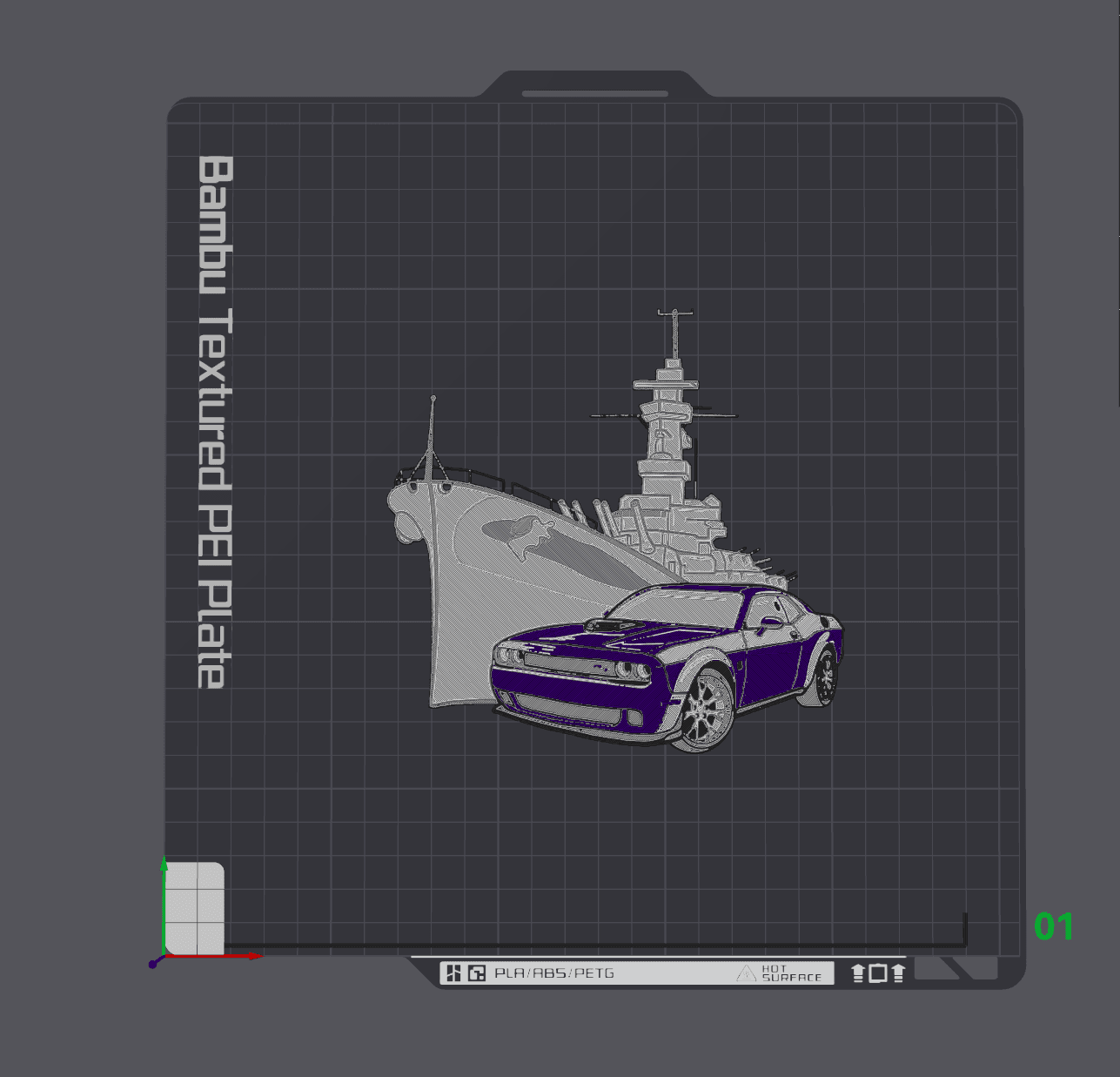 Naval Challenger Magnet (Customizable) 3d model