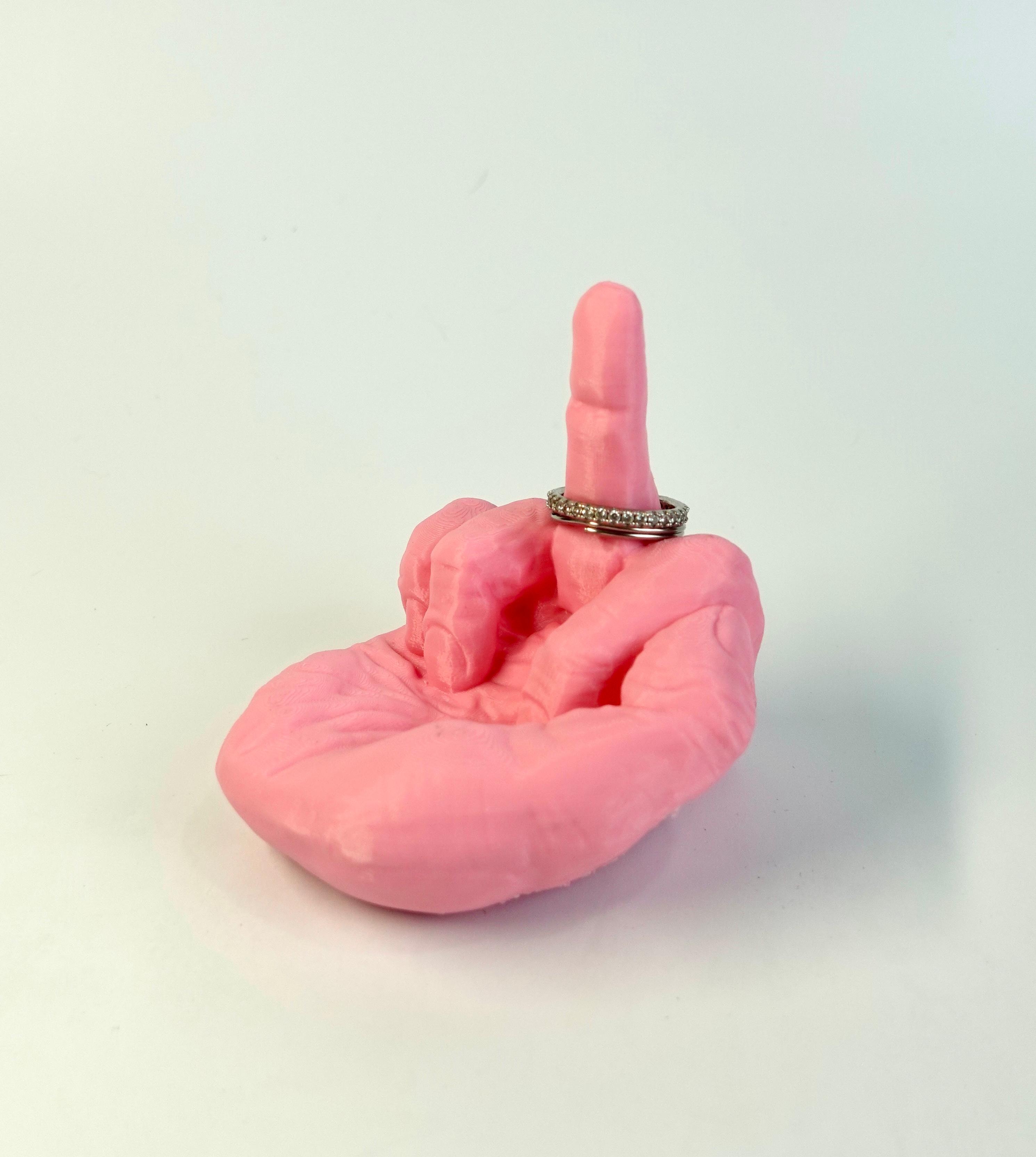 Middle Finger Ring Holder 3d model