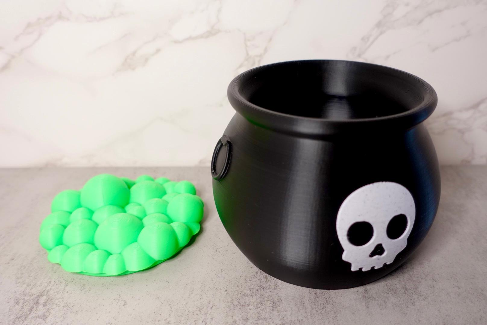 Skull Cauldron (Bubbles Lid) 3d model