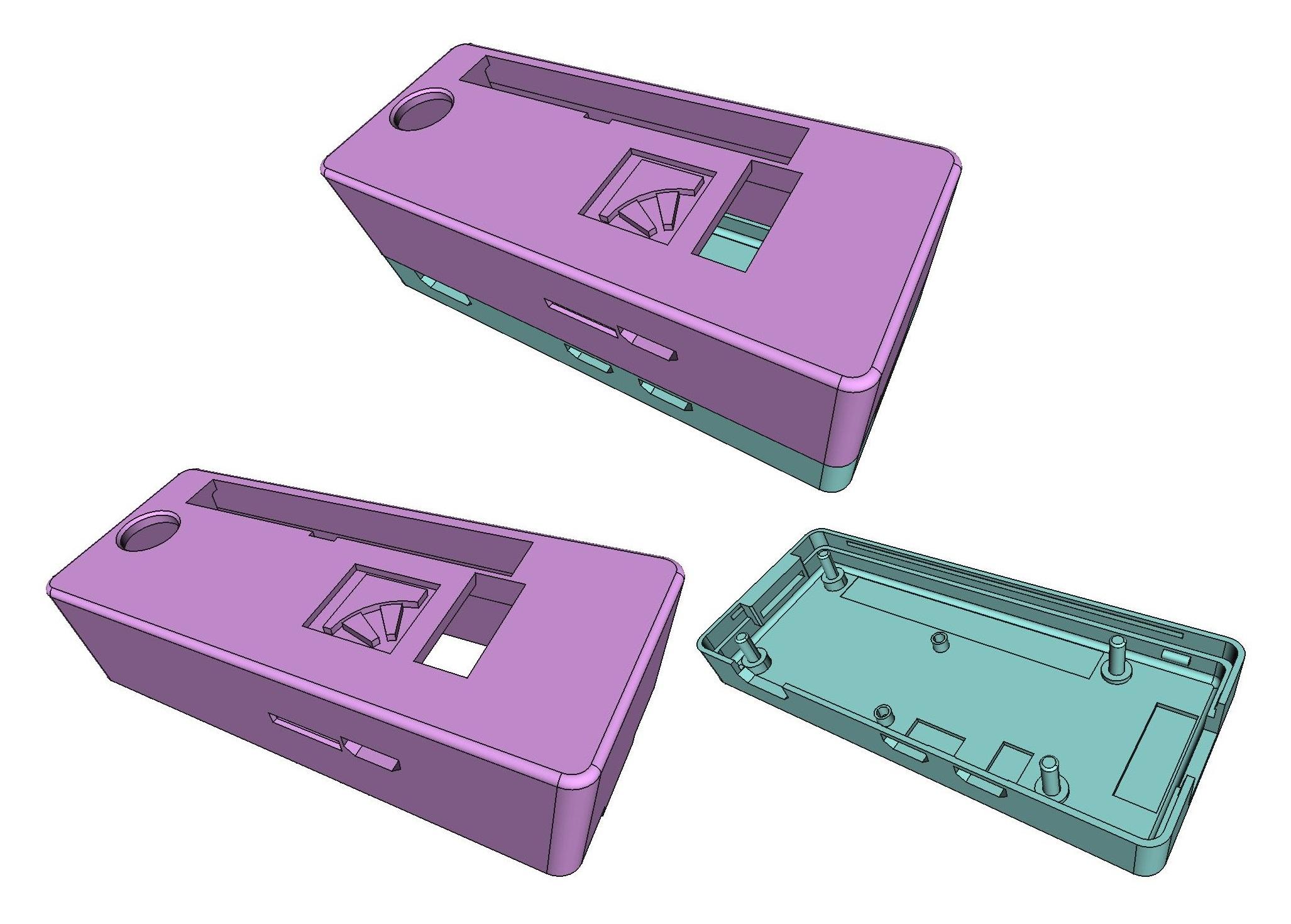 SnapBox Raspberry Pi Zero (with and without dongle) + Waveshare SX126X LoRa HAT - (Resin) 3d model