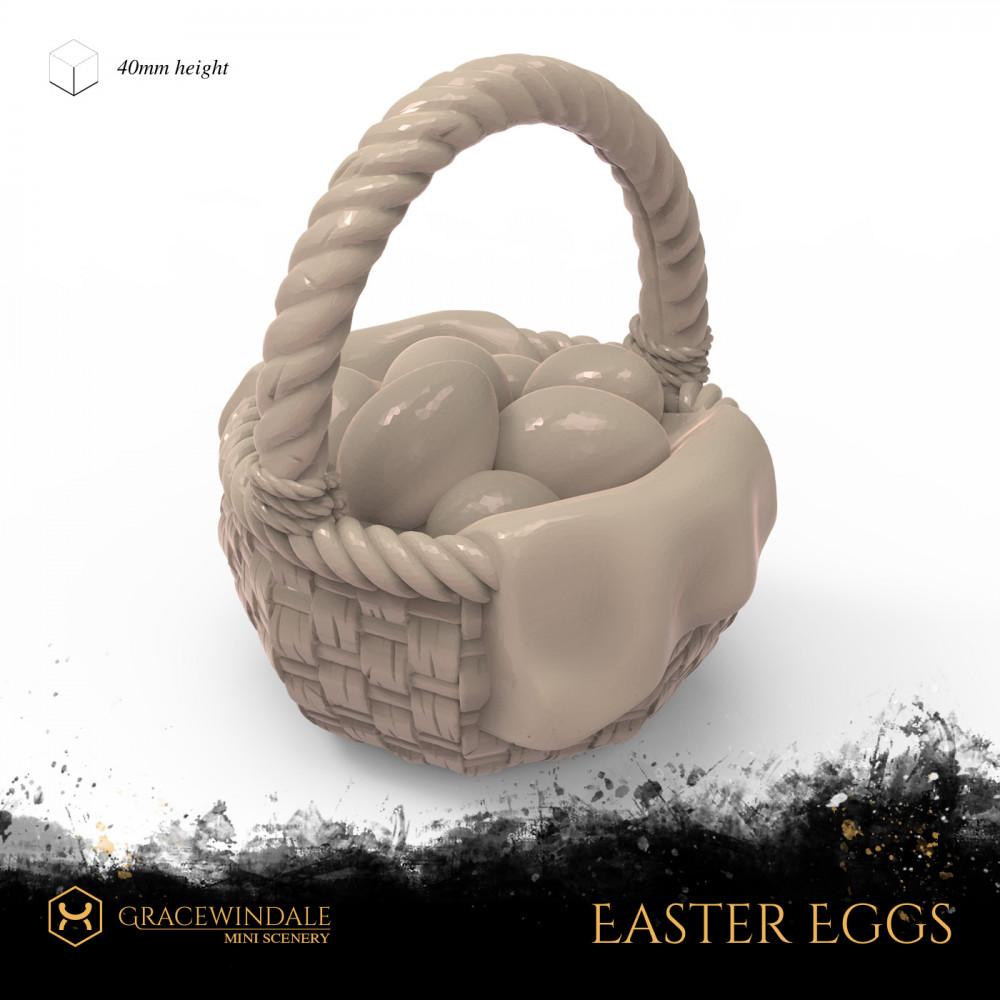 Easter Bunny & Eggs 3d model