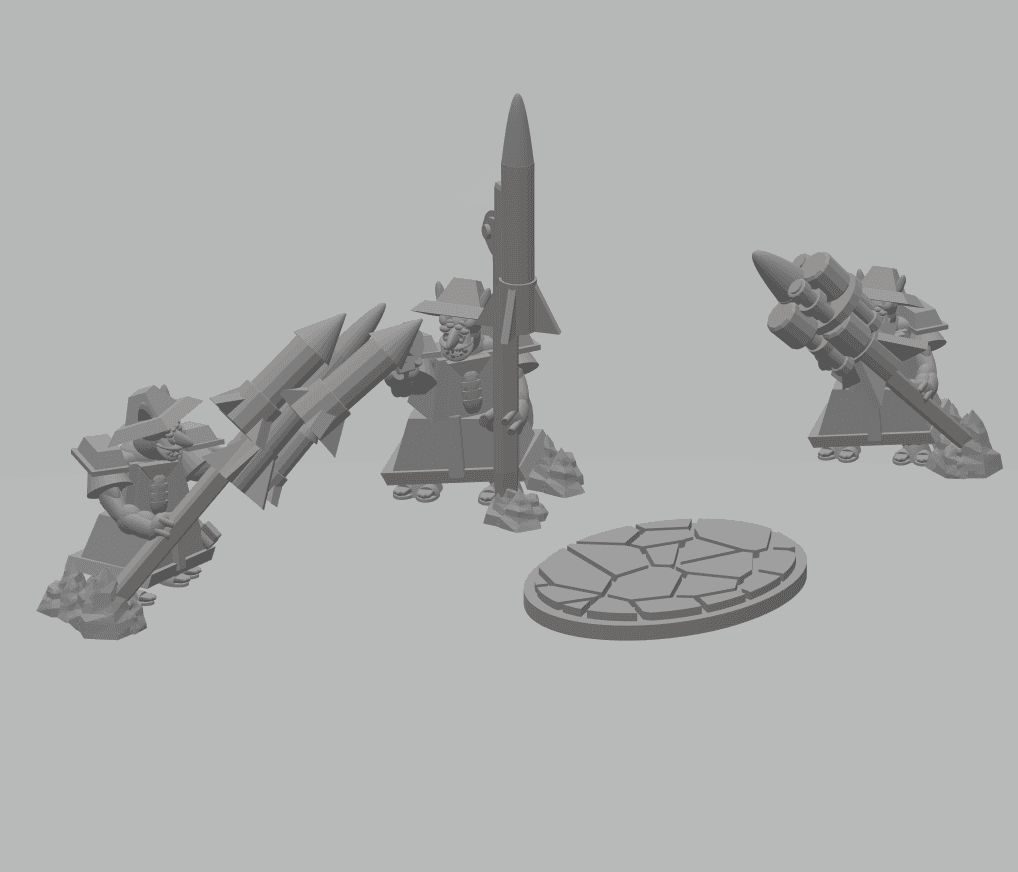 FHW Zorblin Heavy Weapons team with Missles 3d model