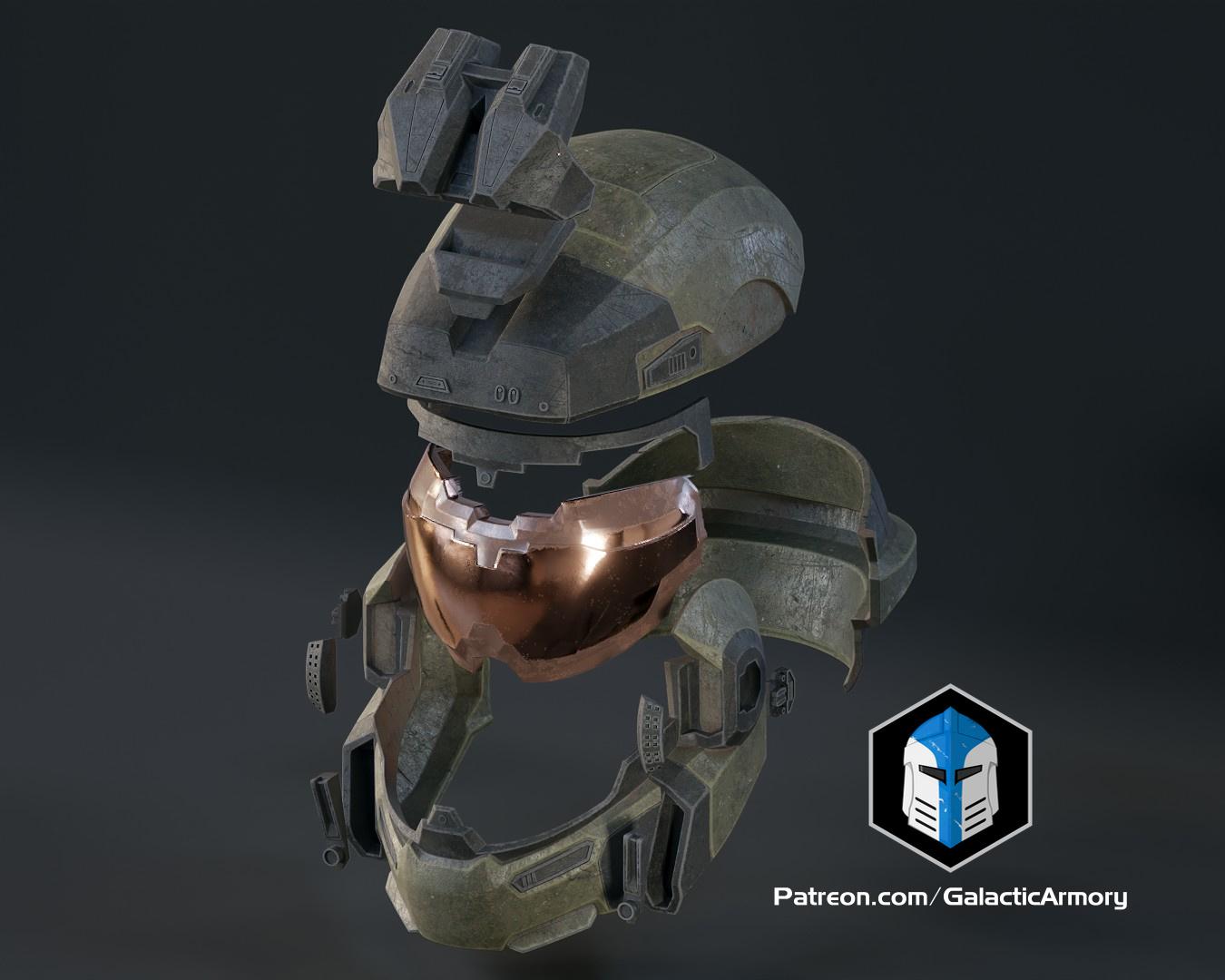 Halo Reach Grenadier - Jorge Helmet - 3D Print Files 3d model