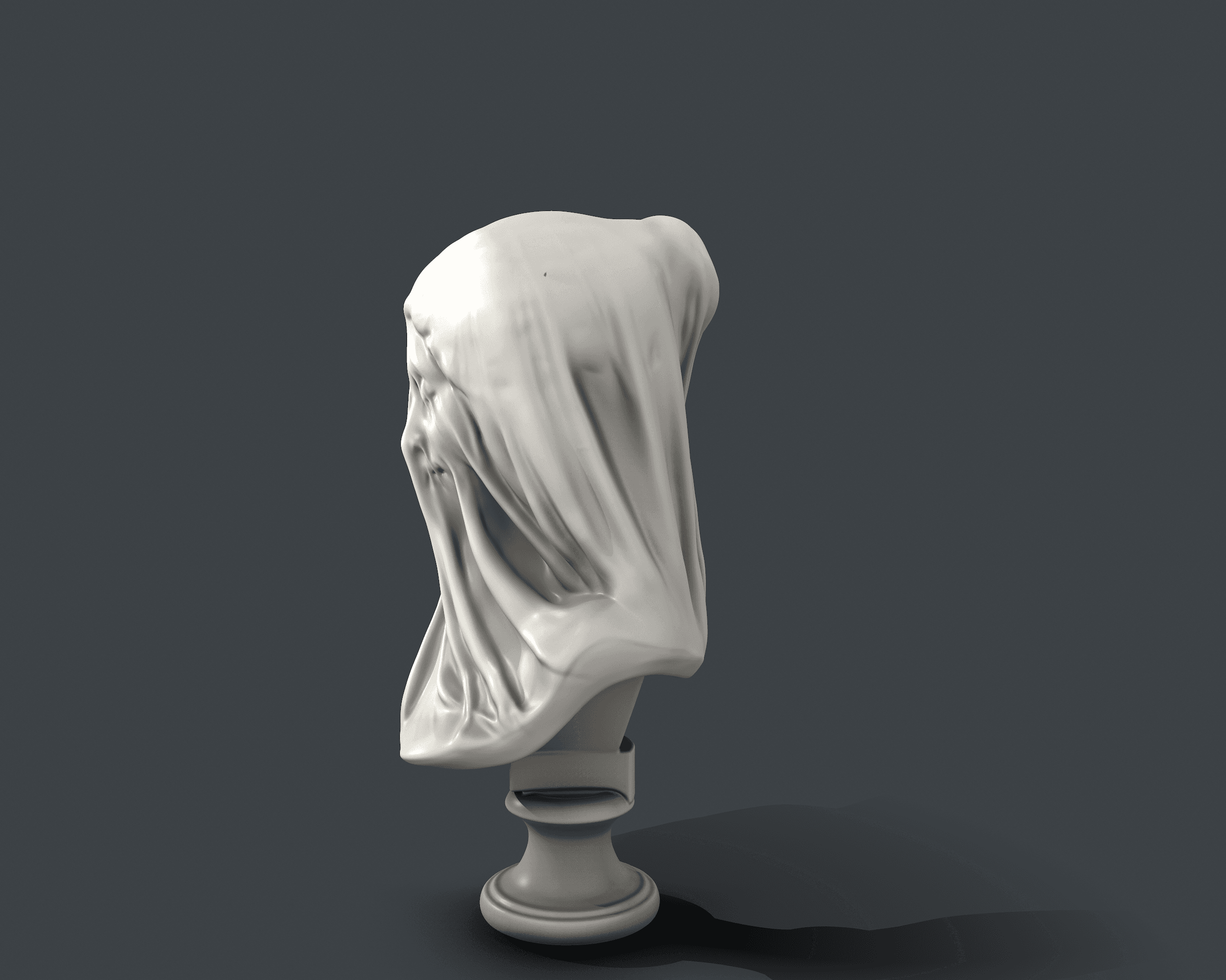 Veiled Virgin Sculpture 3d model