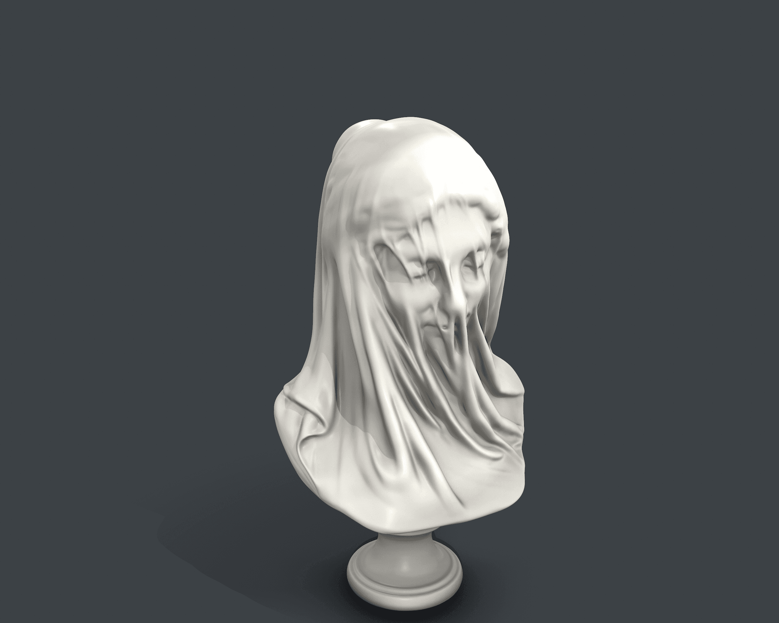 Veiled Virgin Sculpture 3d model