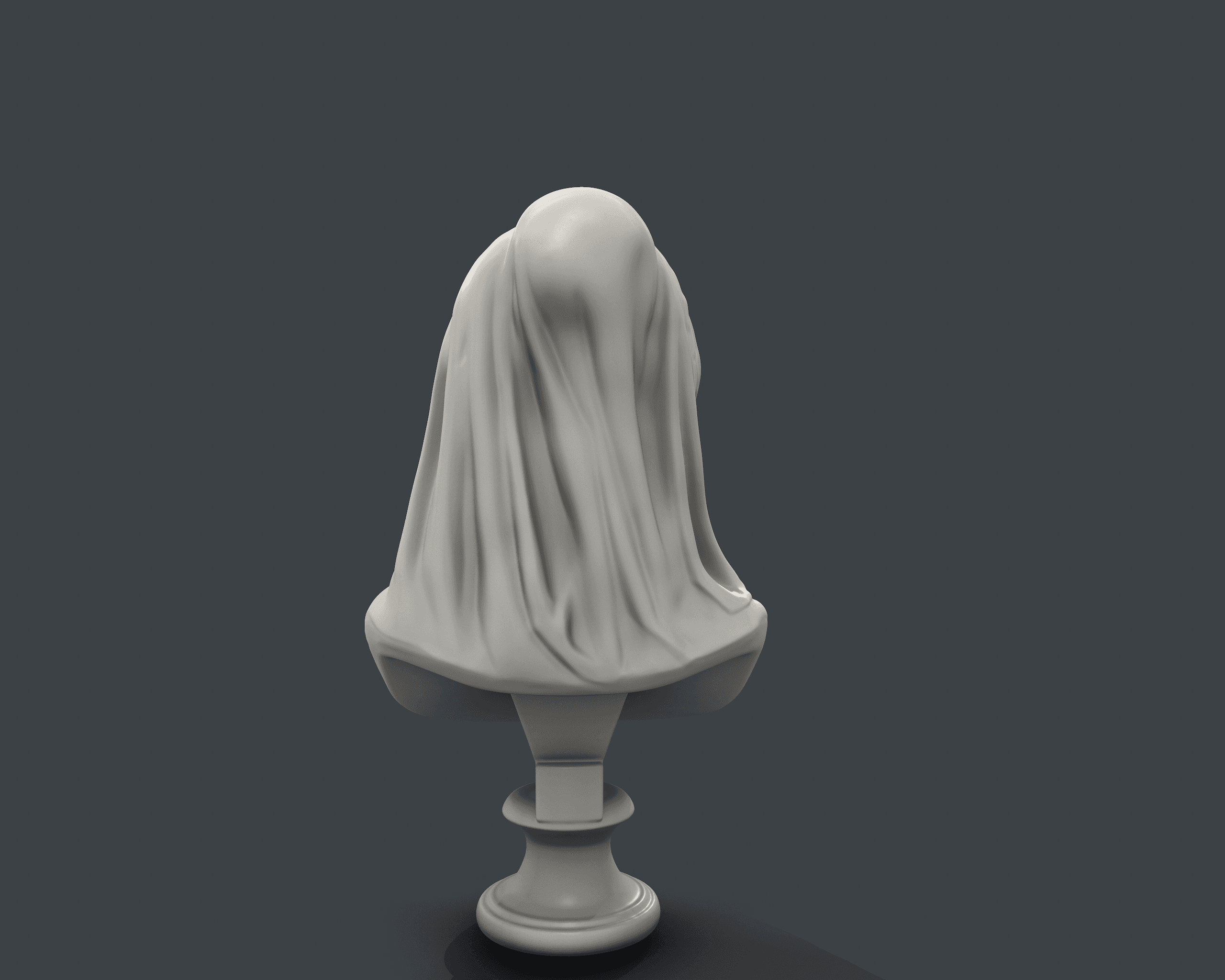 Veiled Virgin Sculpture 3d model