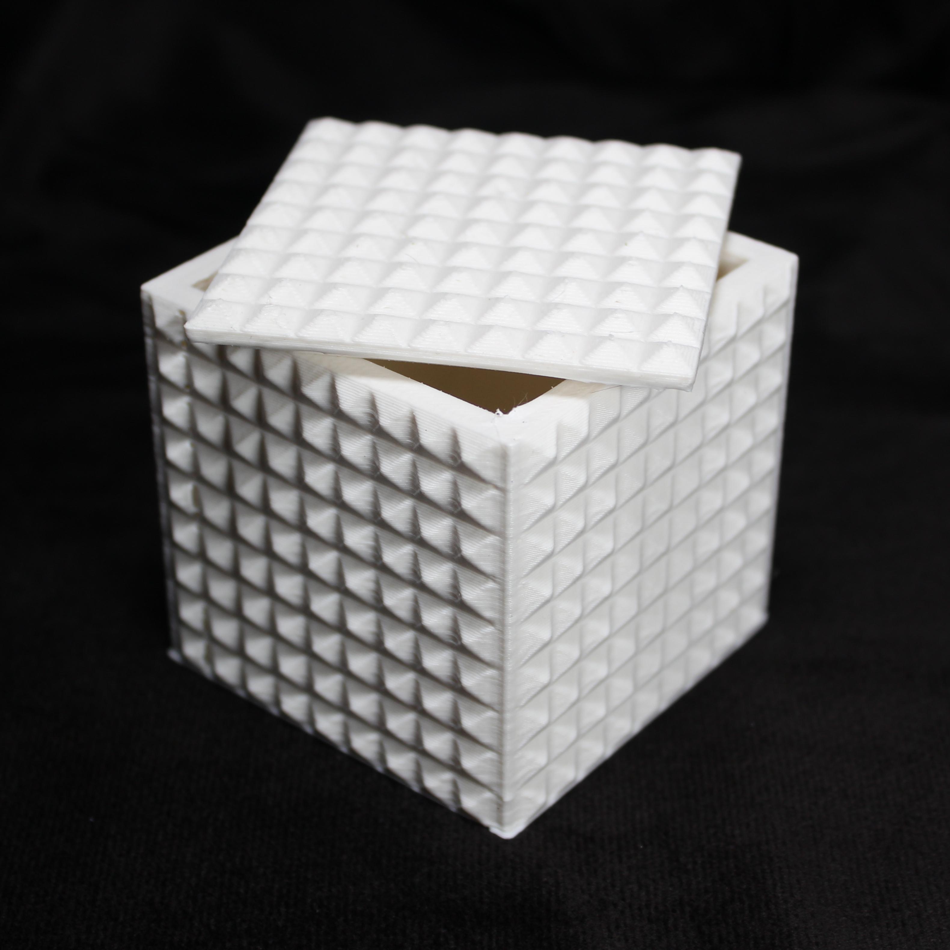 Square Pattern Texture Storage Box Container 3d model