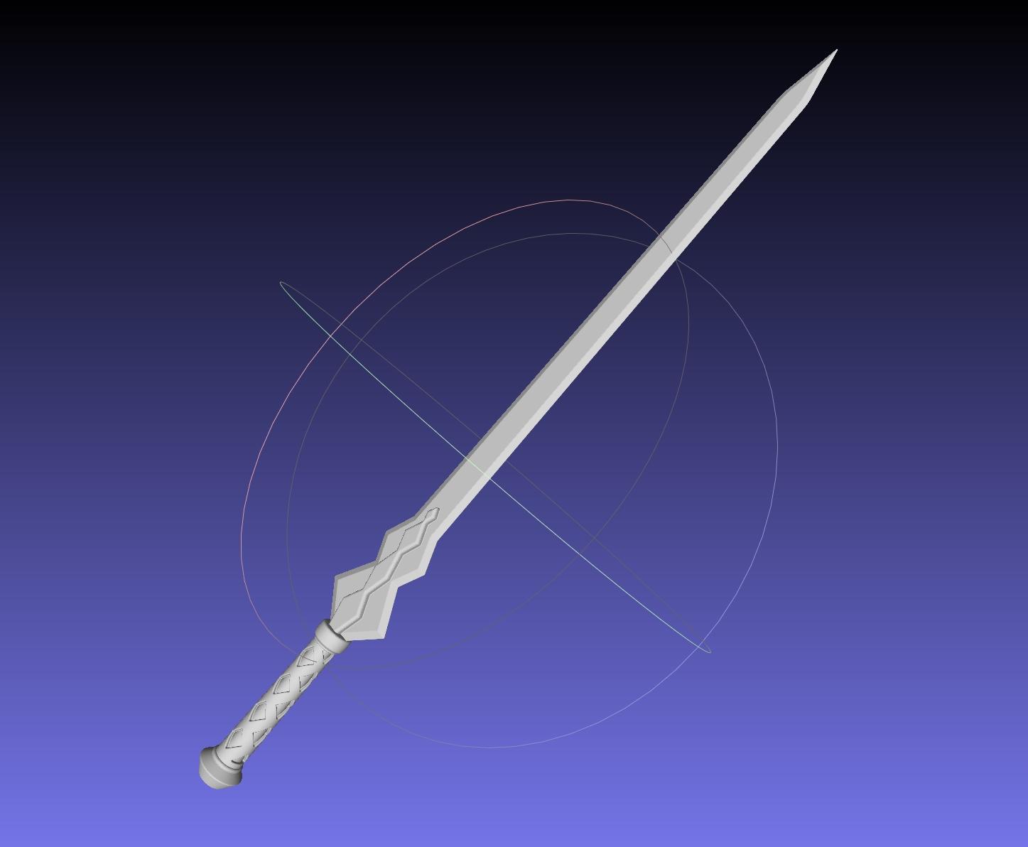 Sword Art Online Konno Yuuki Sword Printable Assembly 3d model