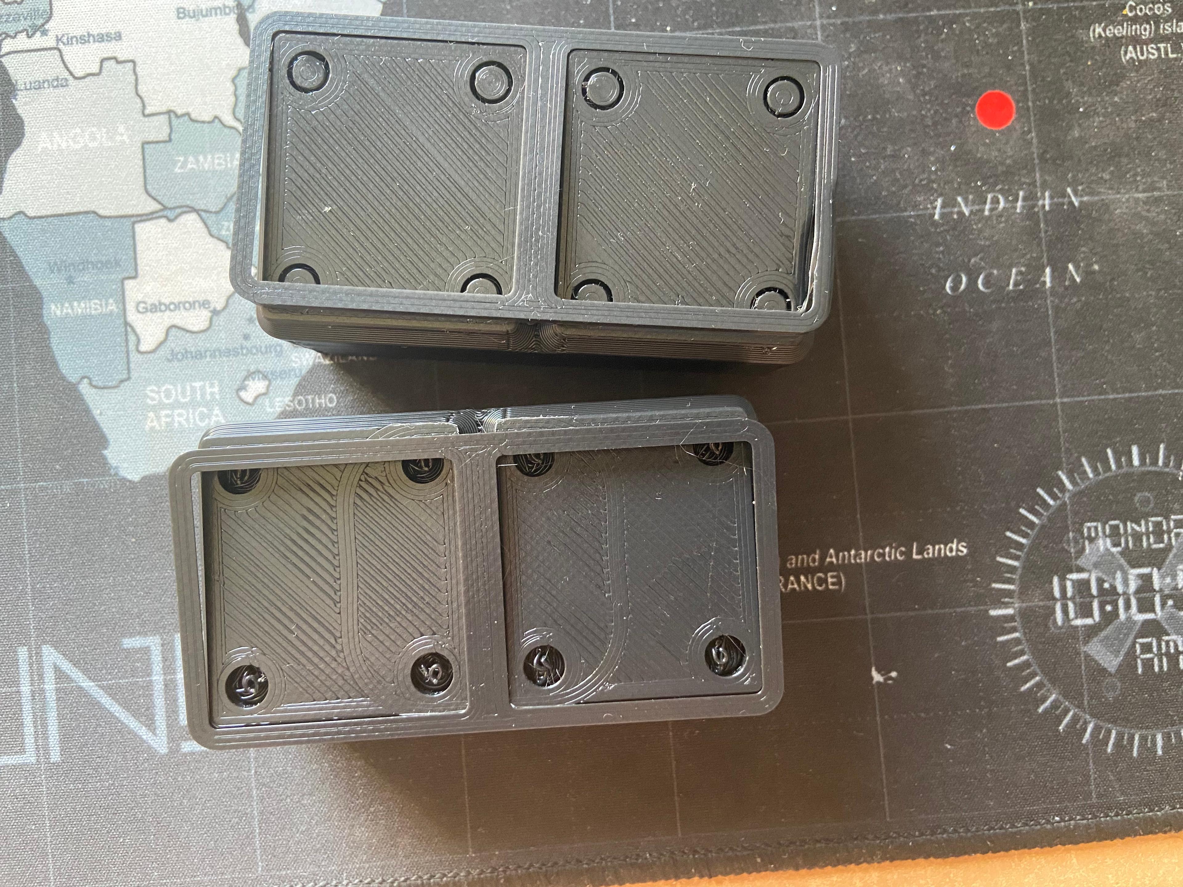 Gridfinity 2x lcd display Holder.stl - Hello, I only now got around to testing it, it looks like the blocks are designed too wide. Seems to be 45.6mm wide while Gridfinity blocks are designed to be 42x42mm - 3d model