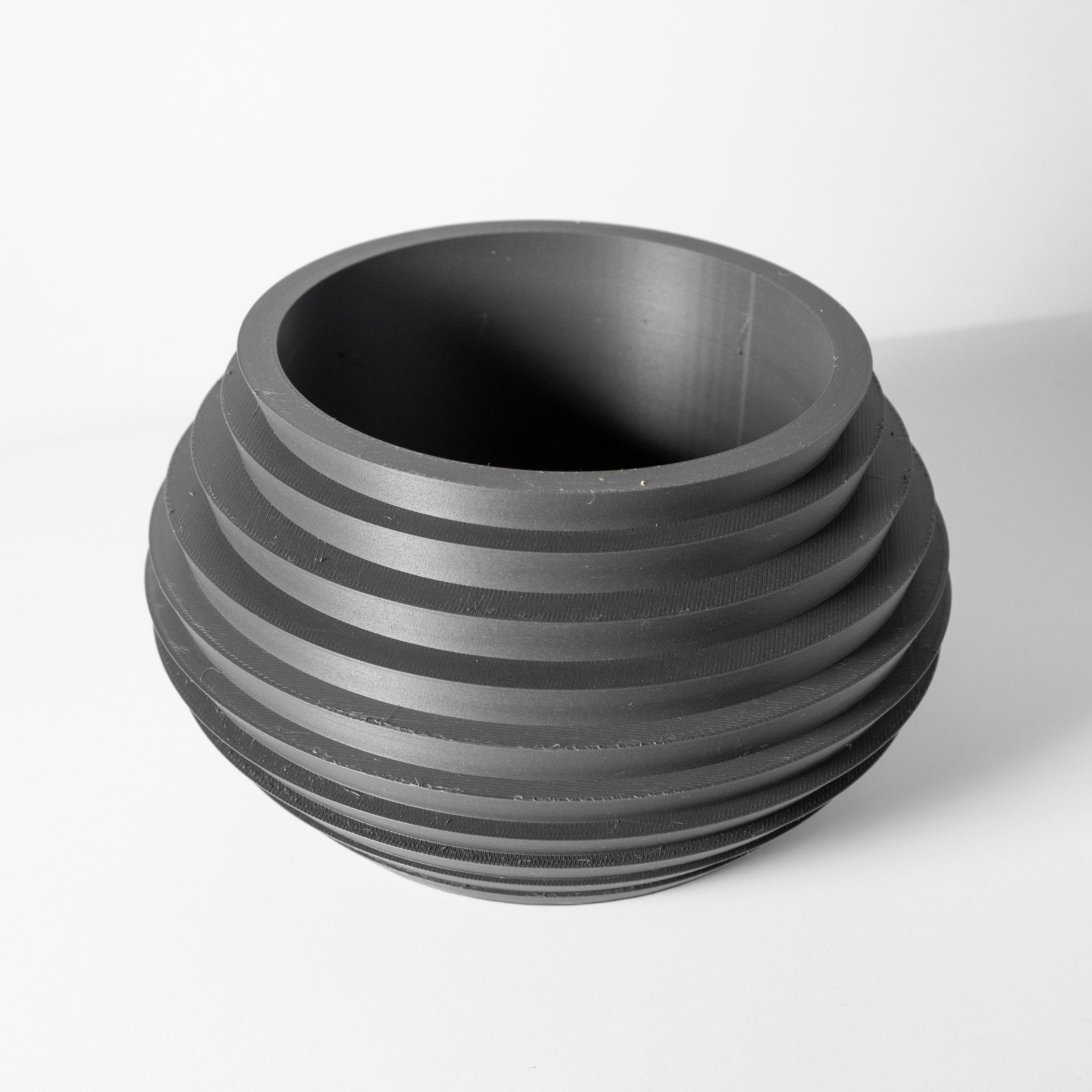 The Harno Planter Pot with Drainage Tray & Stand: Modern and Unique Home Decor for Plants 3d model