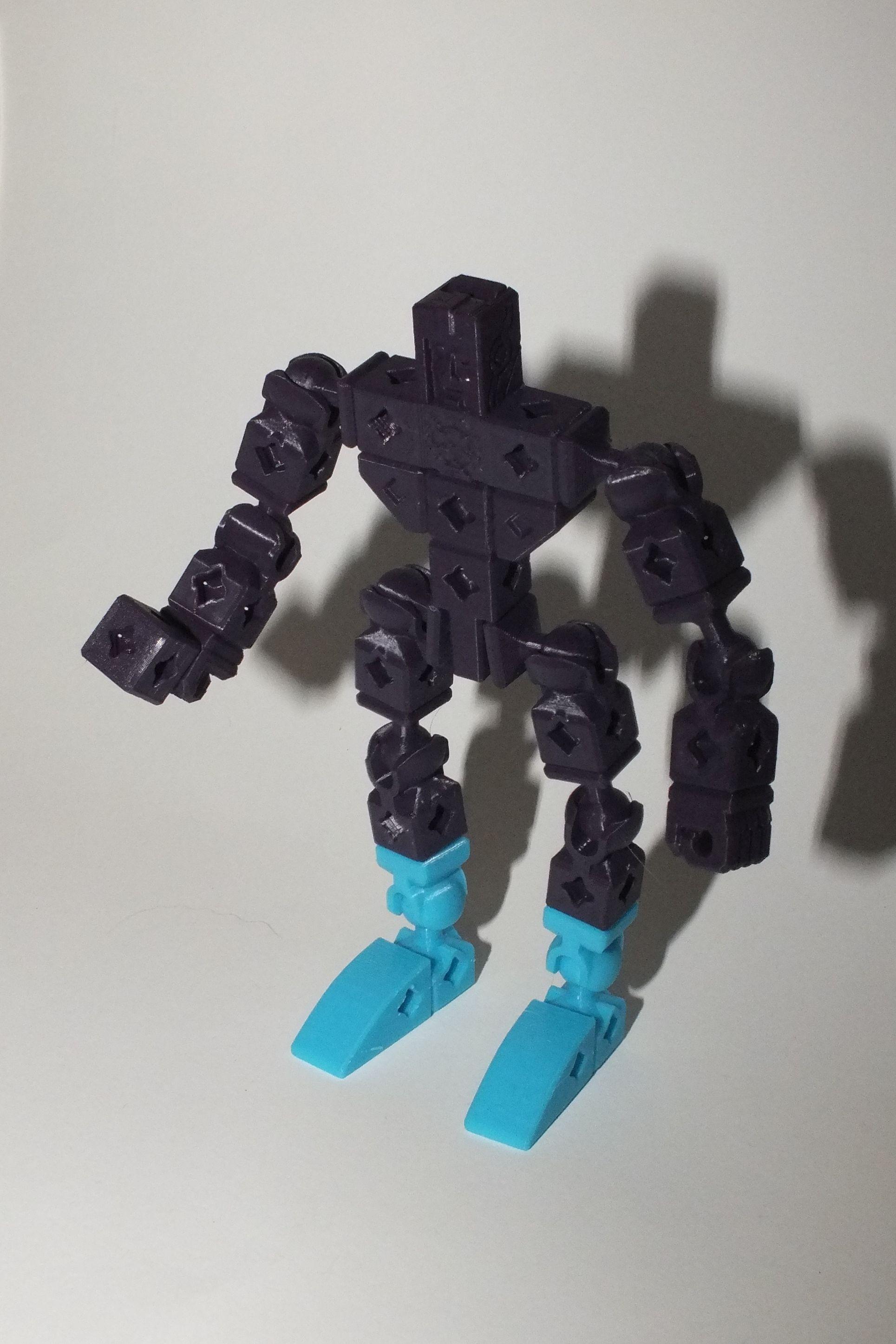 PrintABlok:Battlemecha Frame with basic pilot Articulated KitBash Model 3d model