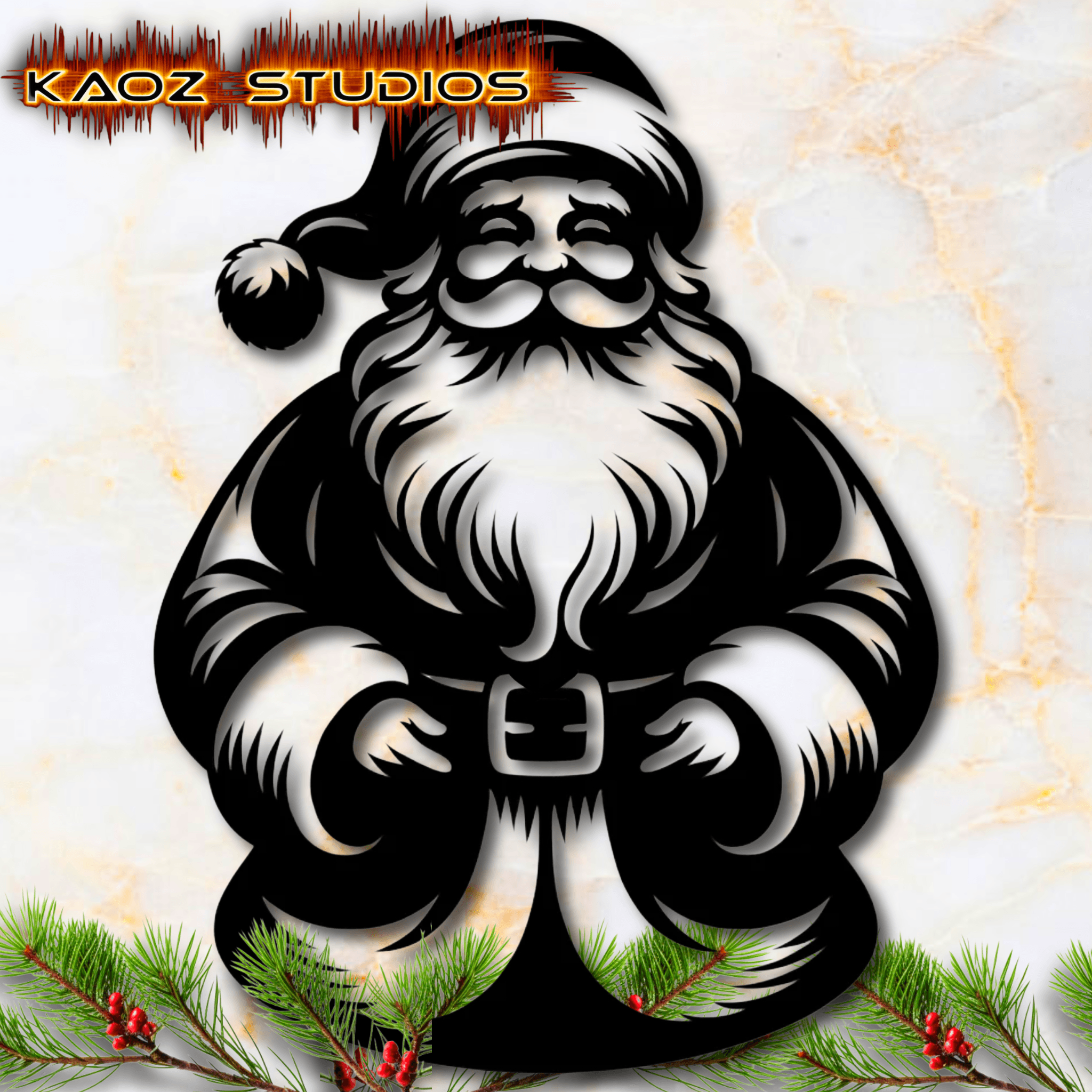 jolly santa wall art santa claus wall decor christmas decoration 3d model