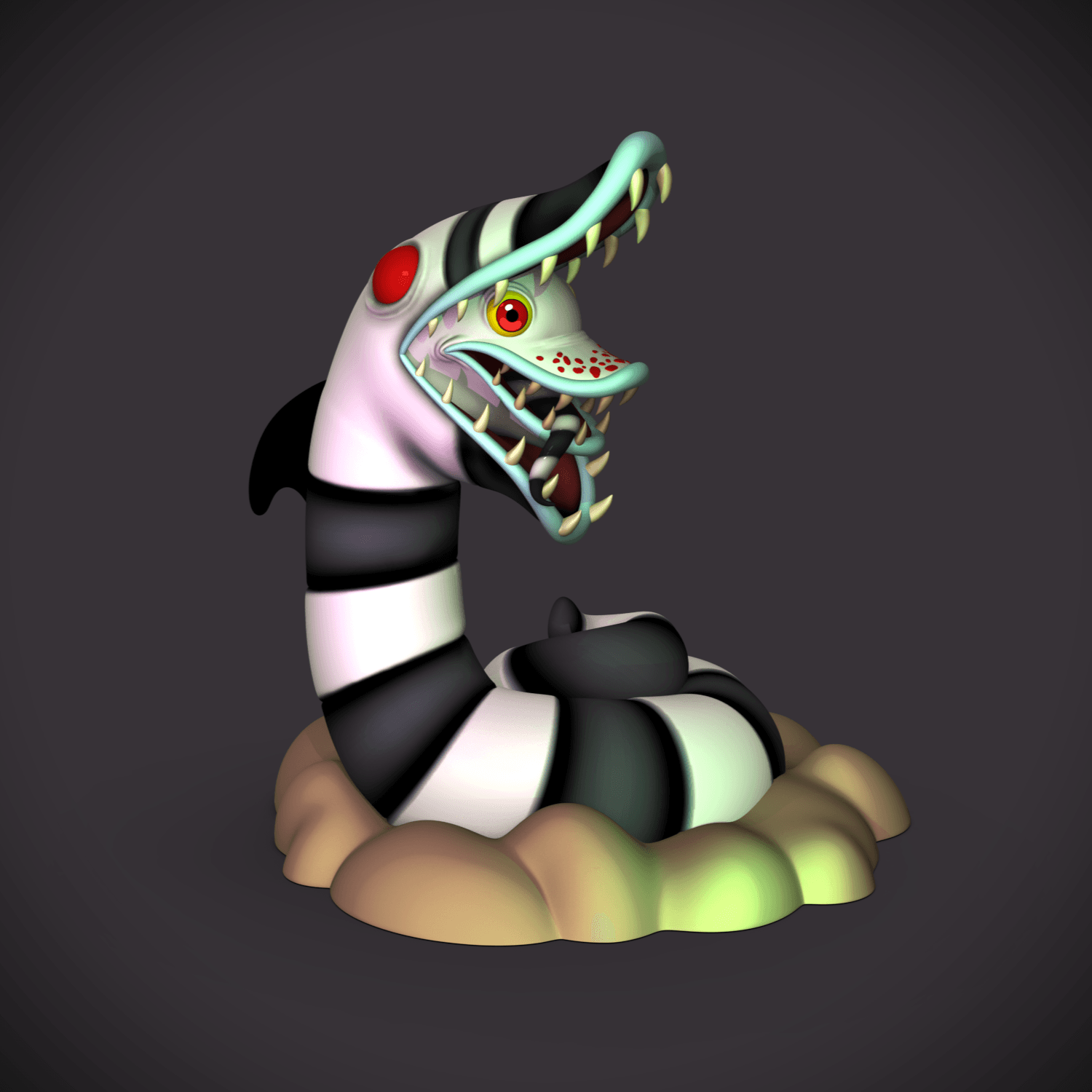 Sandworm (Beetlejuice) -Little Big Head 3d model