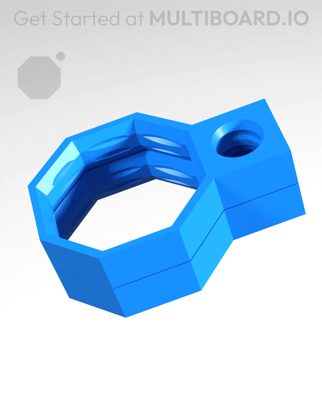 Multiboard Tile Key Chain, Stack Print Test 3d model