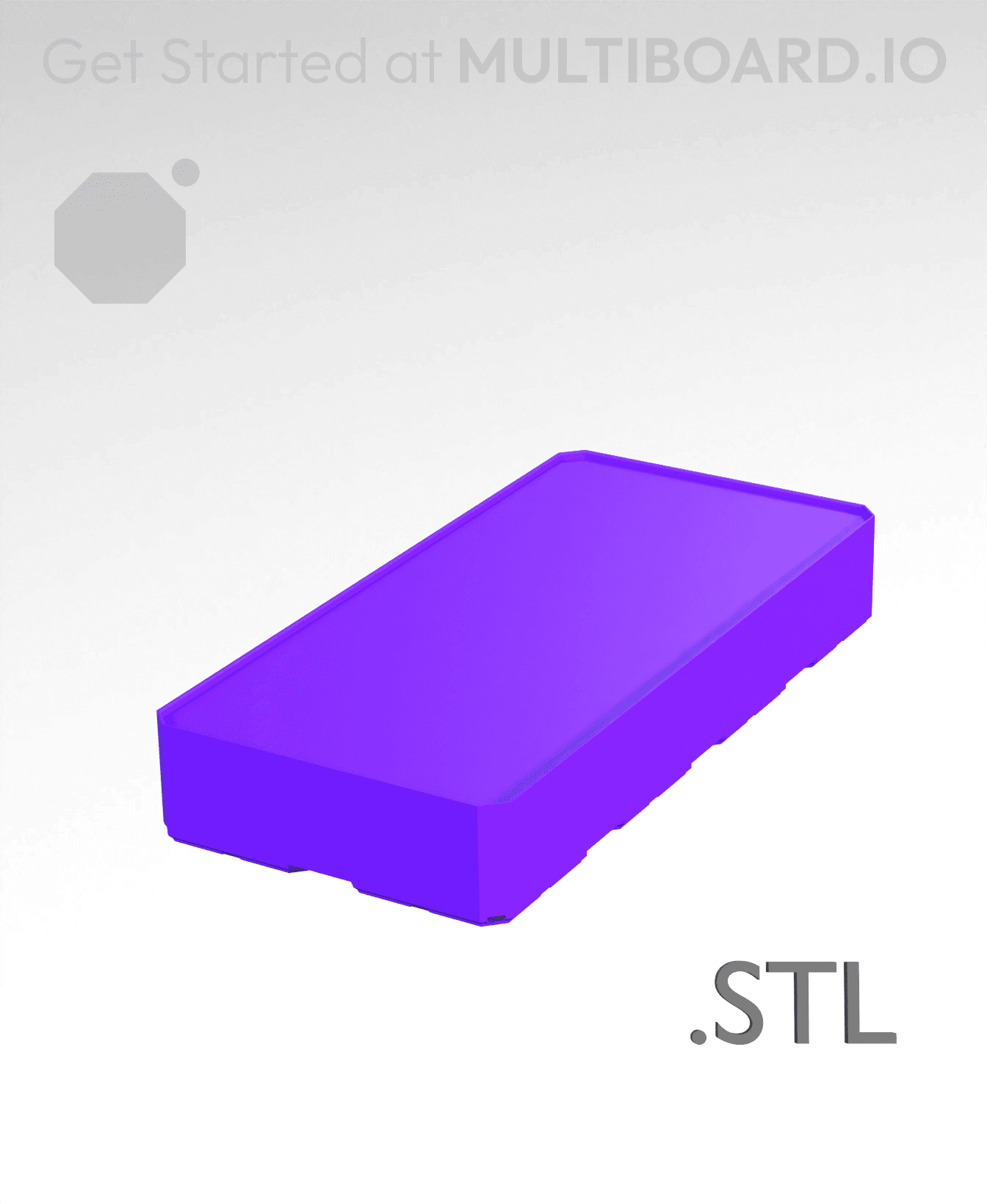 2x4x0·75 - Multibin Insert - STL Remixing File 3d model