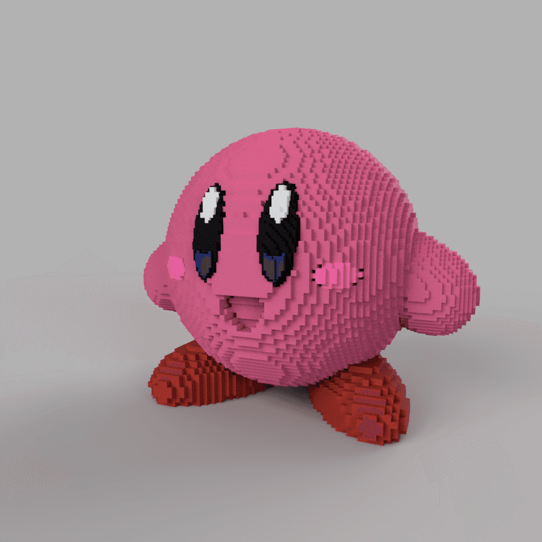 kirby minecraft  3d model