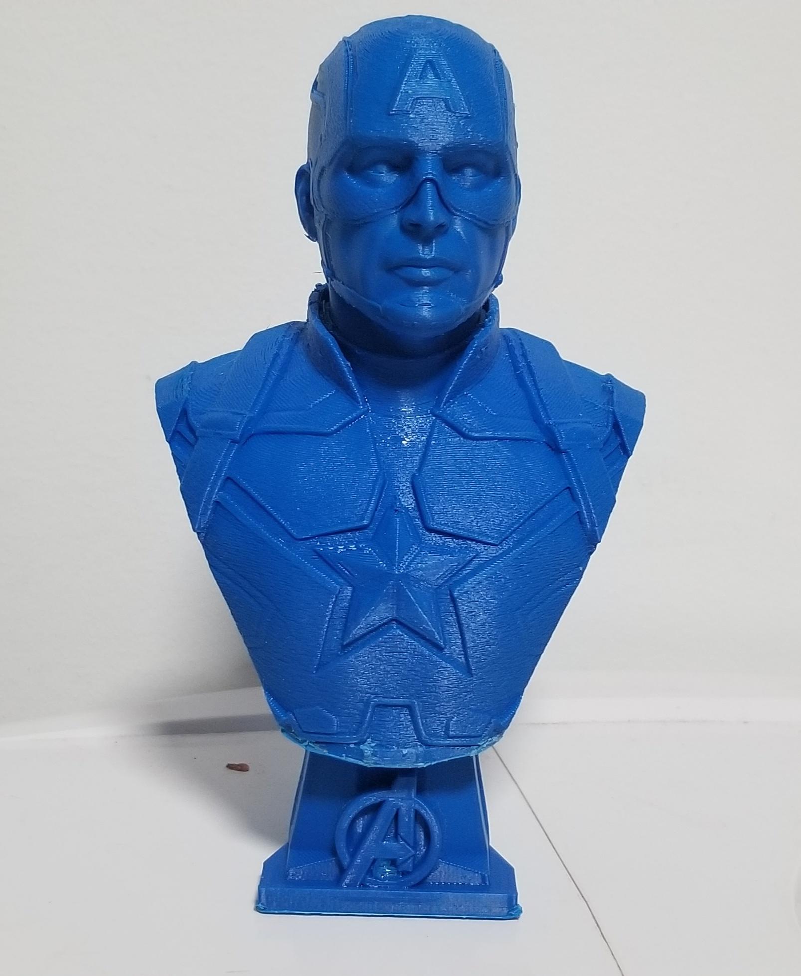 Captain America Bust (Pre-Supported) 3d model