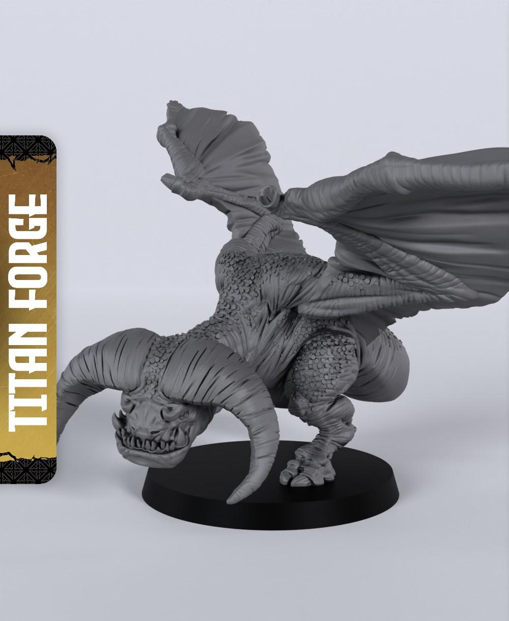 Wild Wyvern - With Free Dragon Warhammer - 5e DnD Inspired for RPG and Wargamers 3d model