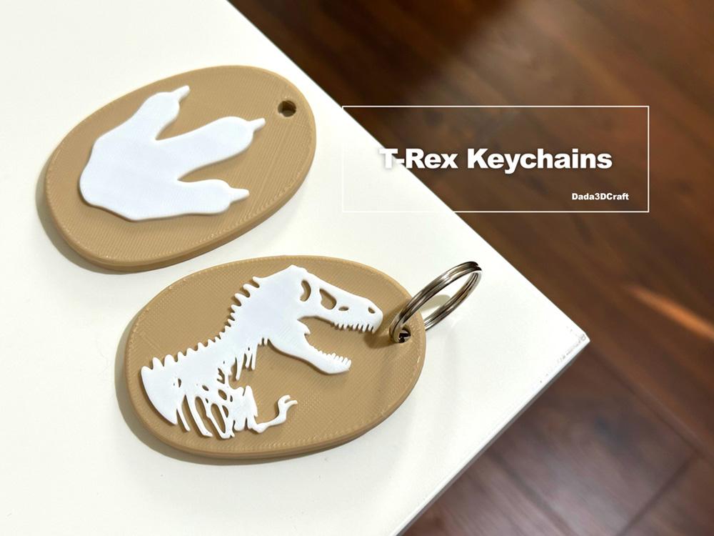 T-Rex dinosaur Keychains 3d model