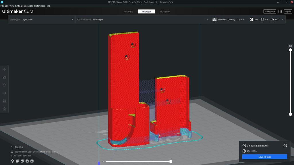 Steam Deck Stand with Removable CableCreation Dock Mount 3d model