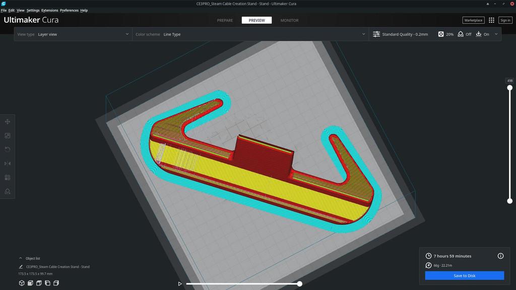 Steam Deck Stand with Removable CableCreation Dock Mount 3d model