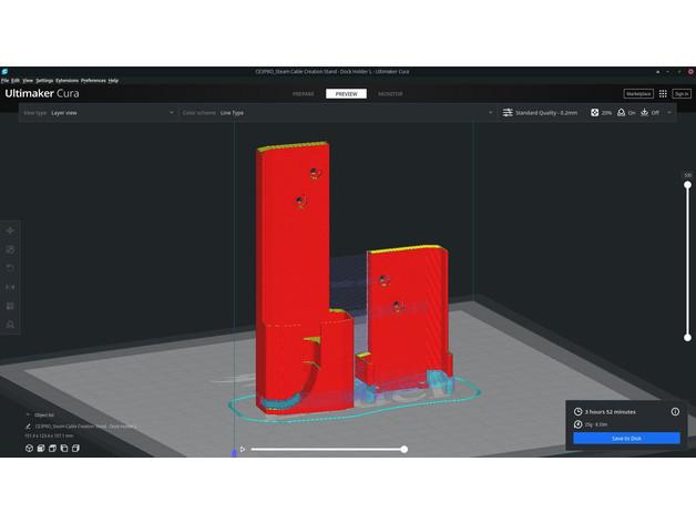 Steam Deck Stand with Removable CableCreation Dock Mount 3d model