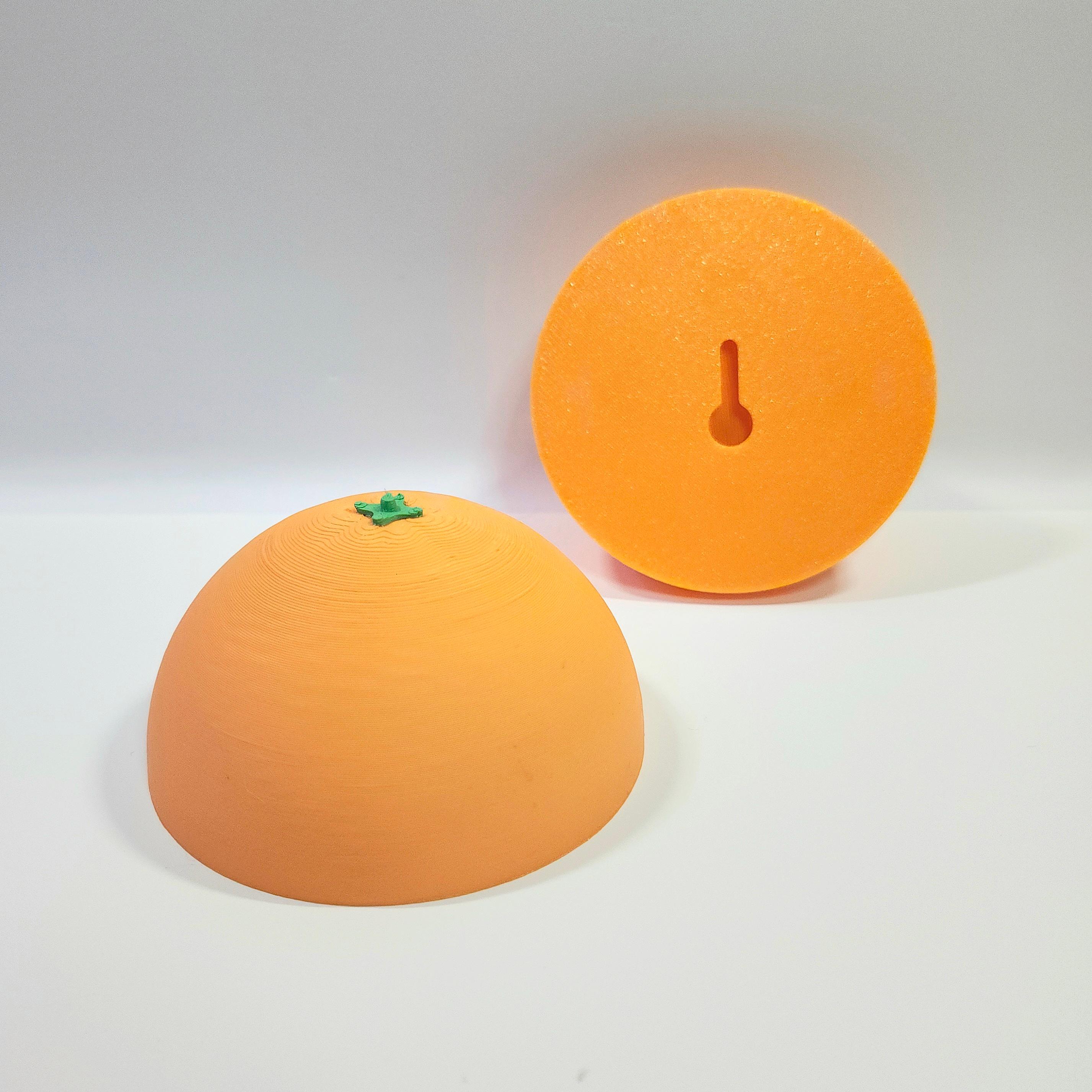 Pair of Decorative Orange Halves Pop-Out 3D Wall Art:: 'Low-Hanging Fruit' Collection 3d model