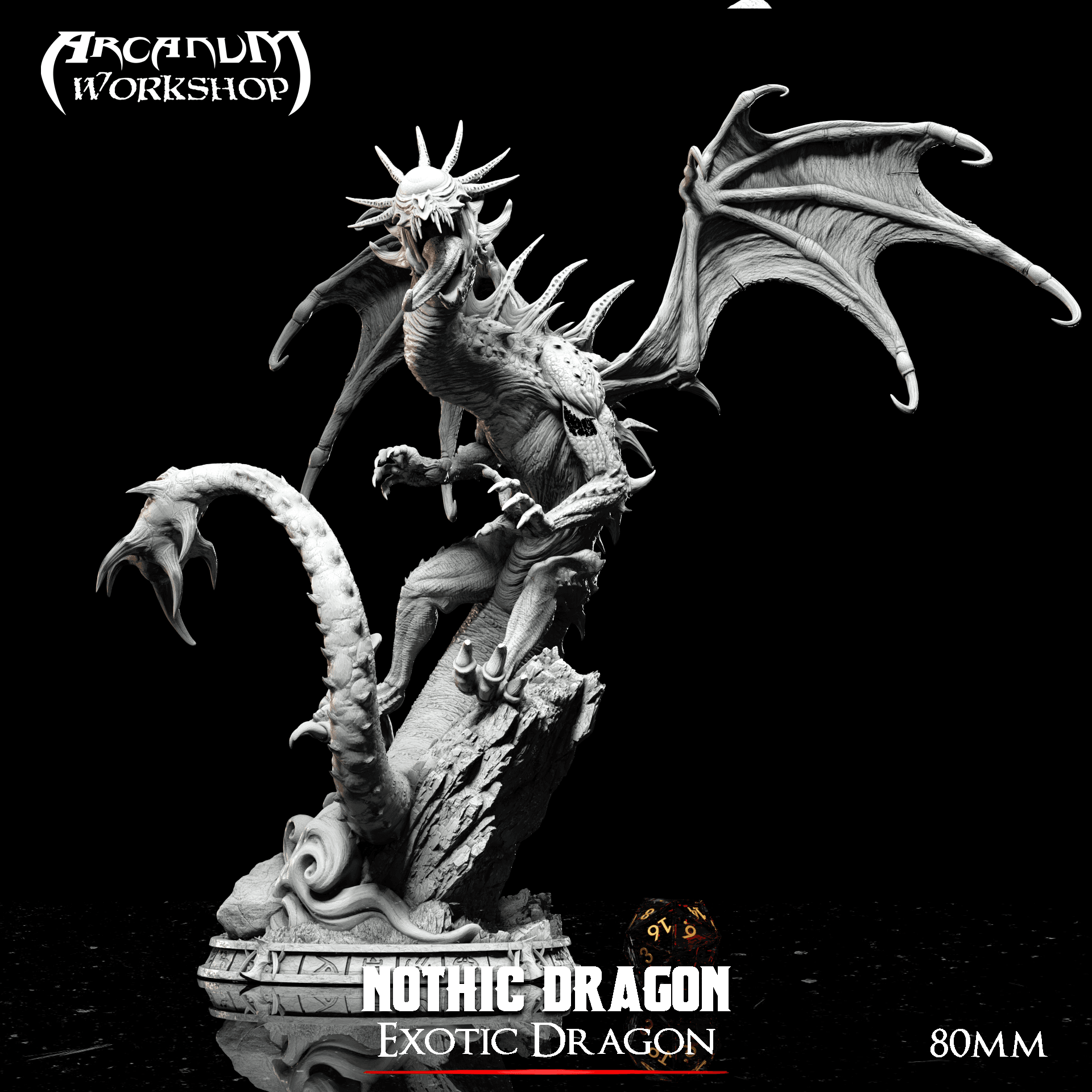 The Nothic Dragon (80mm) 3d model