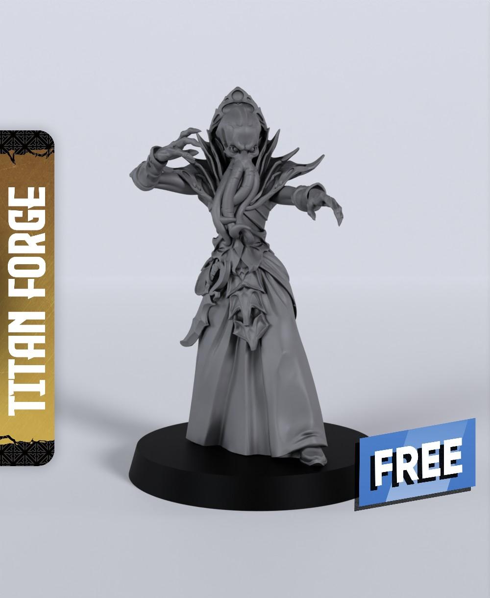 F Mindflayer A - With Free Dragon Warhammer - 5e DnD Inspired for RPG and Wargamers 3d model