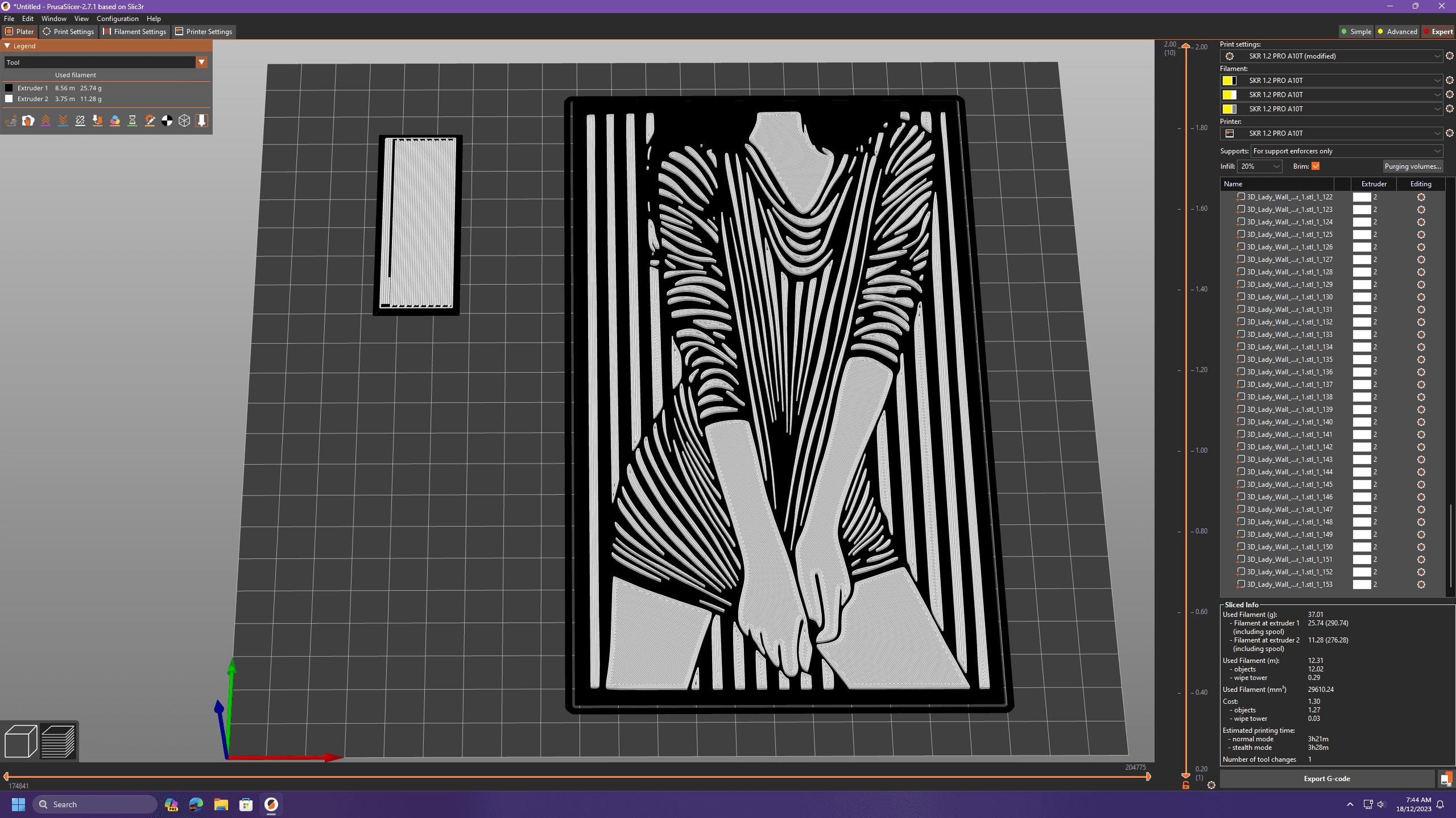 Black & White Wall Art 1 3d model