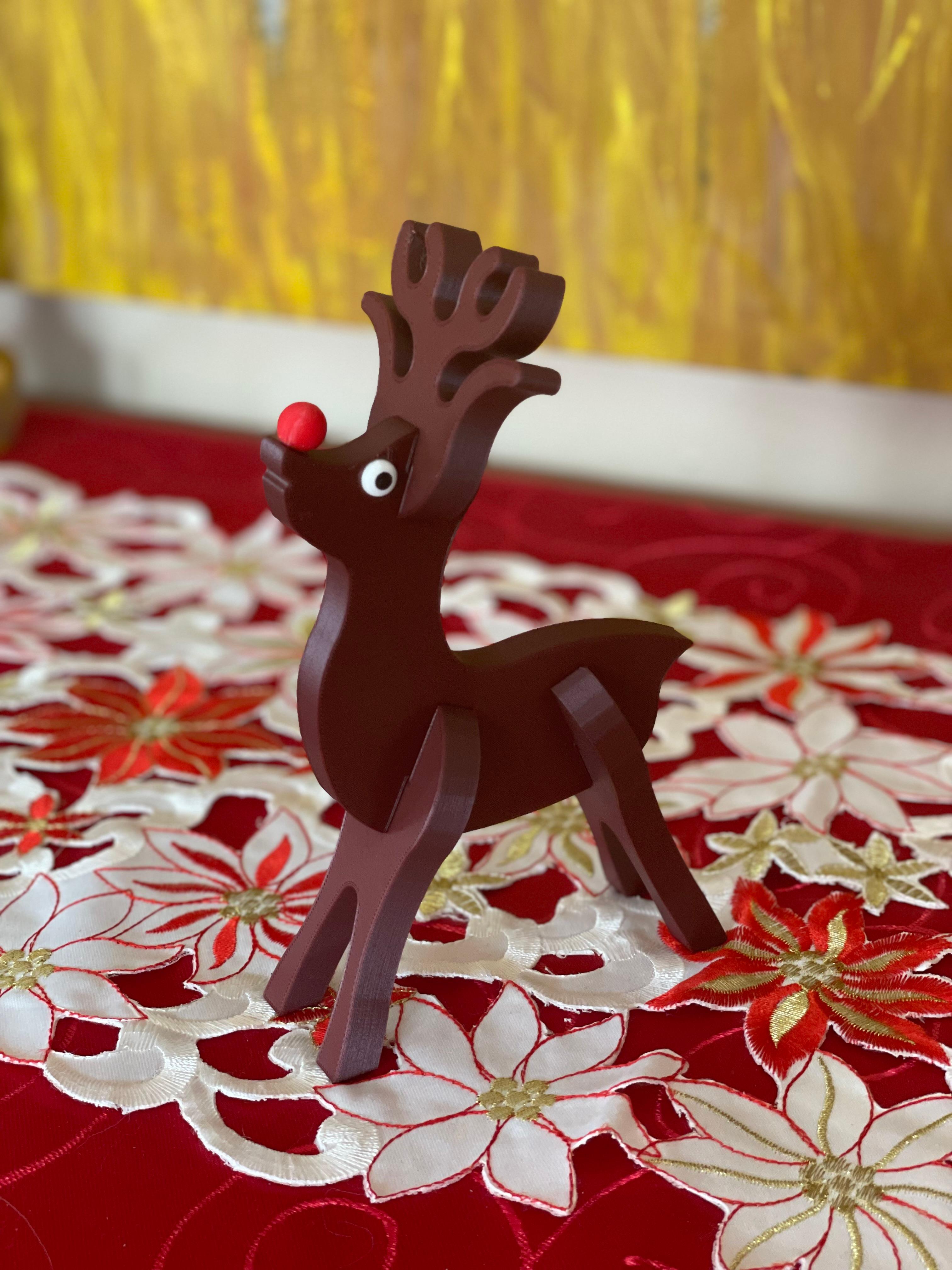 Reindeer Wood Cut Kit 3d model