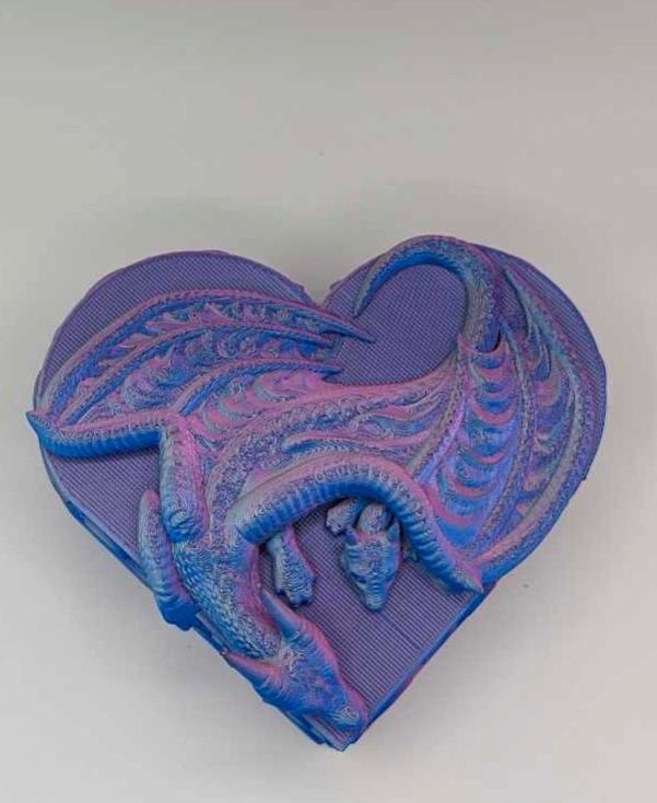 Dragon Mother's Day Heart Box 3d model