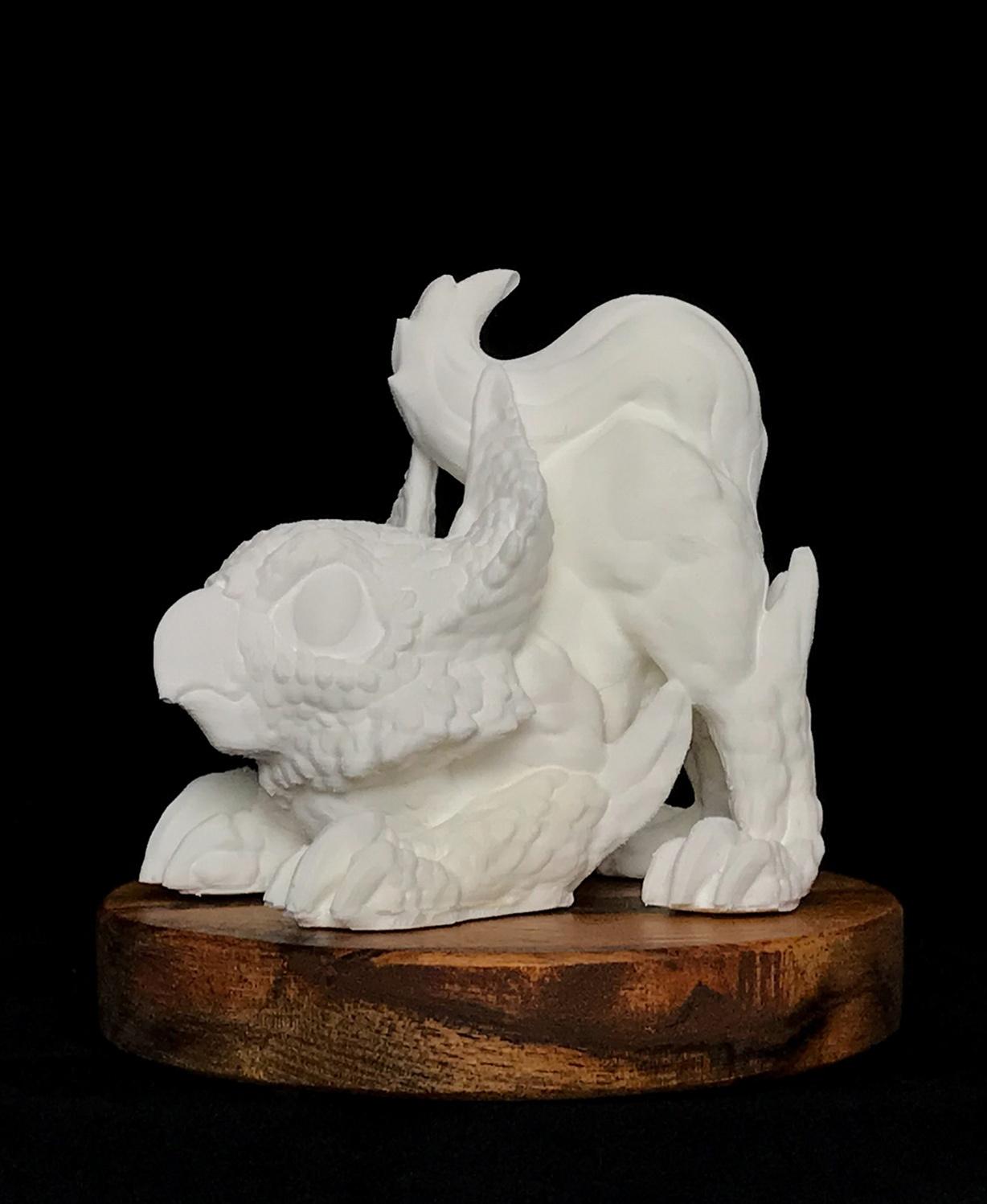 Griffin - Griffin. 2 part resin cast from silicone mould. 3D print produced on a Lulzbot Mini, printed in ABS.  - 3d model