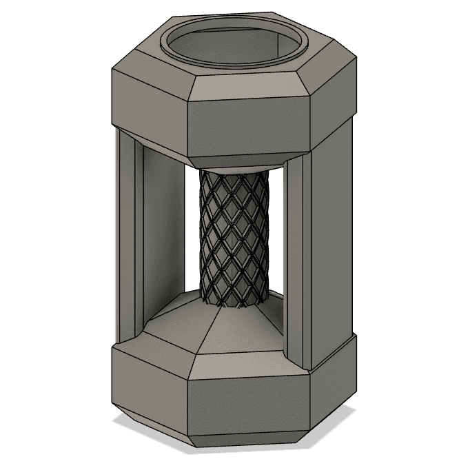 DIY Concrete Dumbbell Shell 2 3d model