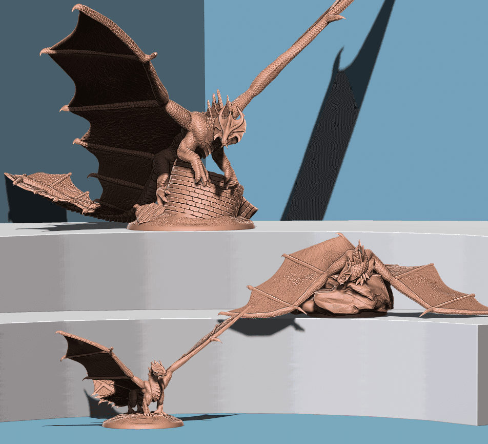 Brass Dragon Pack 3d model