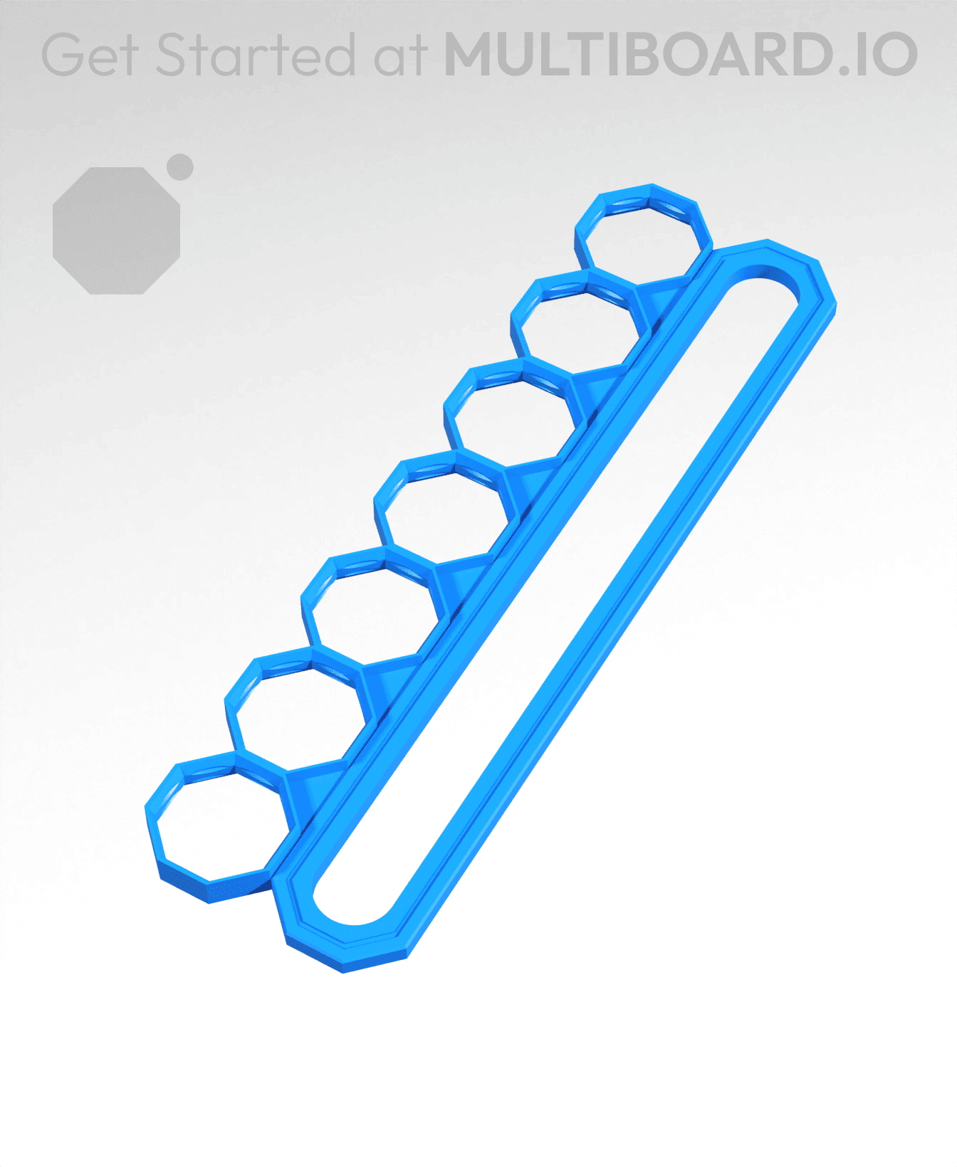 7 Big Holes, Mid Sliding Bar 3d model