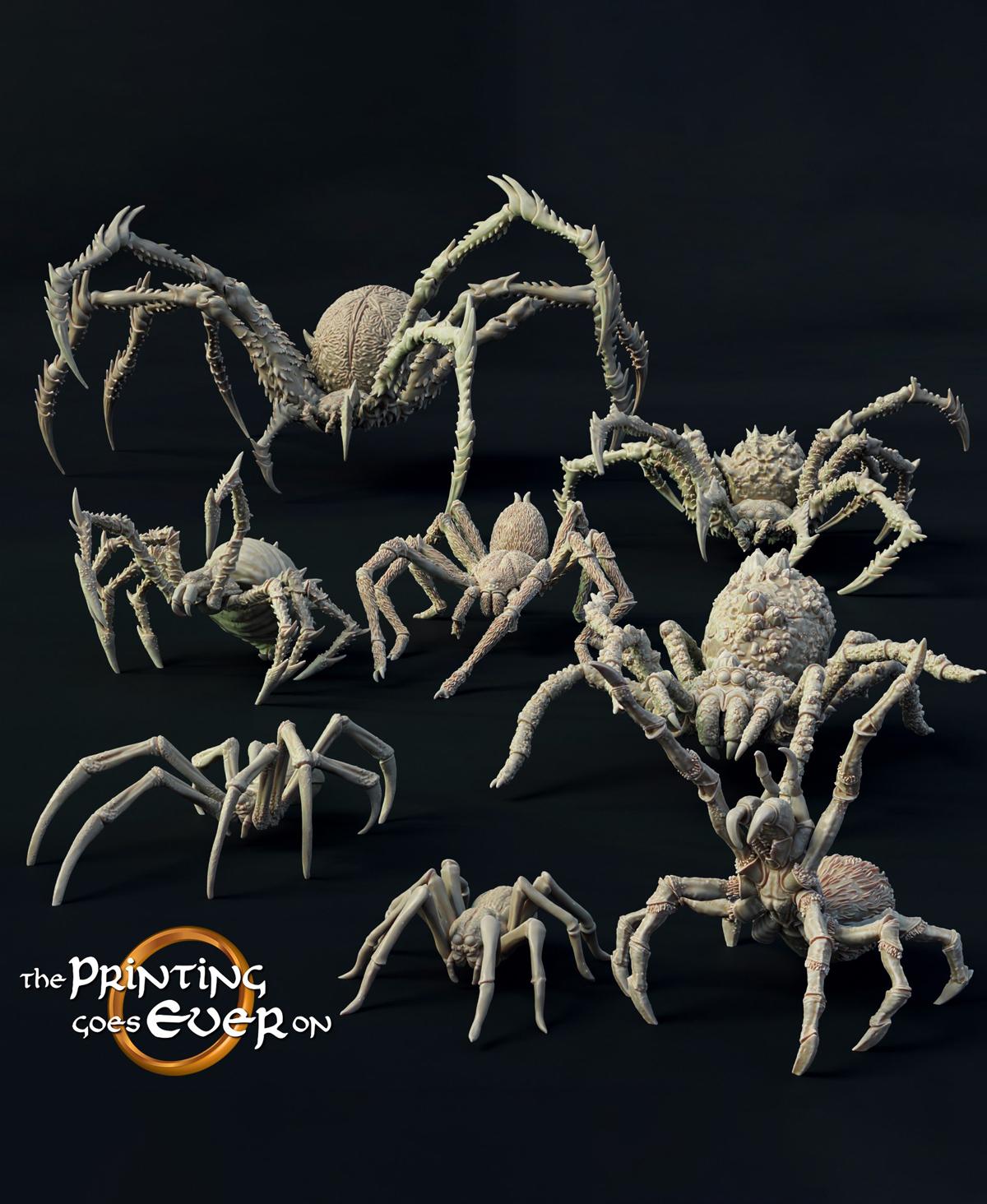 Giant Spiders Set 3d model