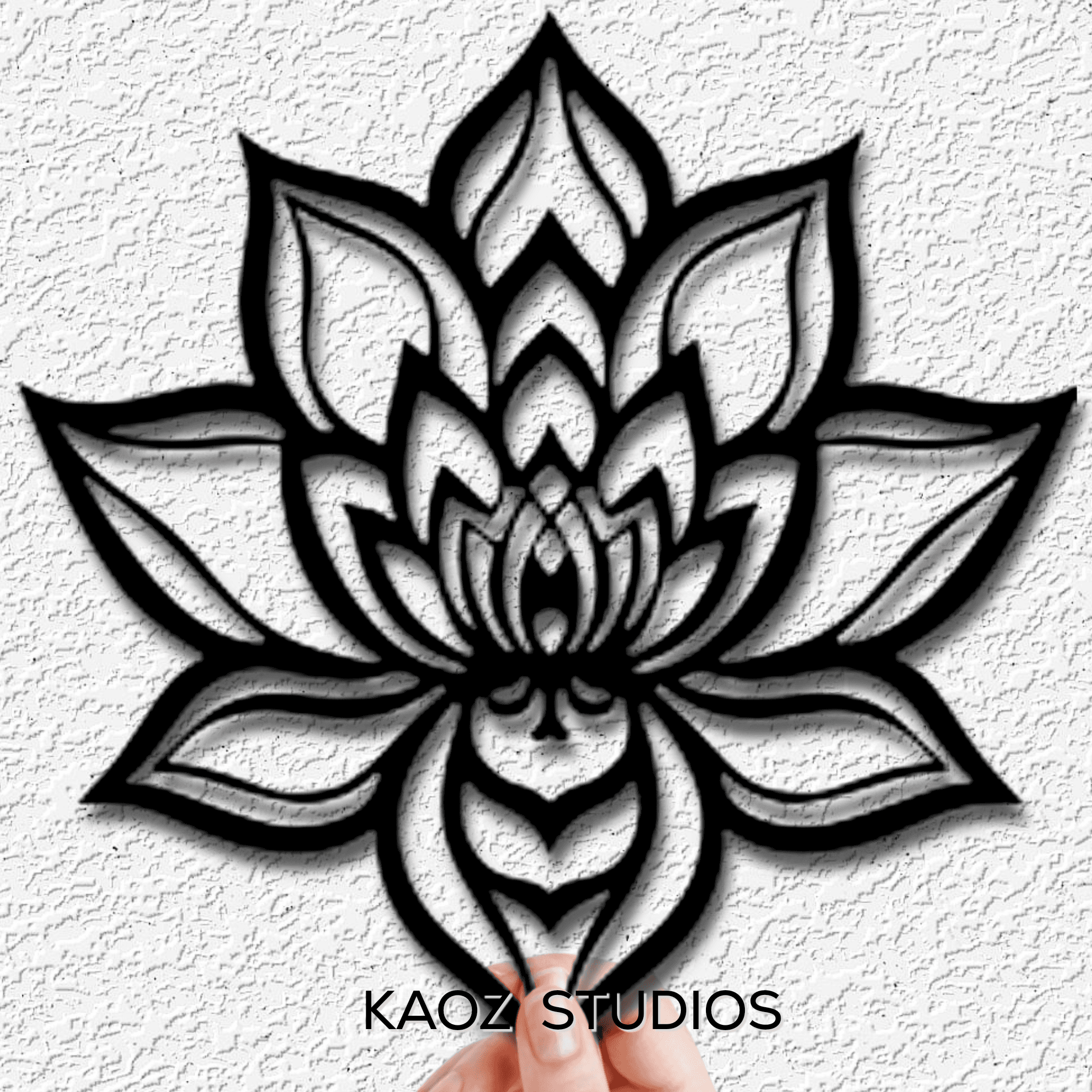 lotus flower wall art mandala floral wall decor bloom decoration 3d model