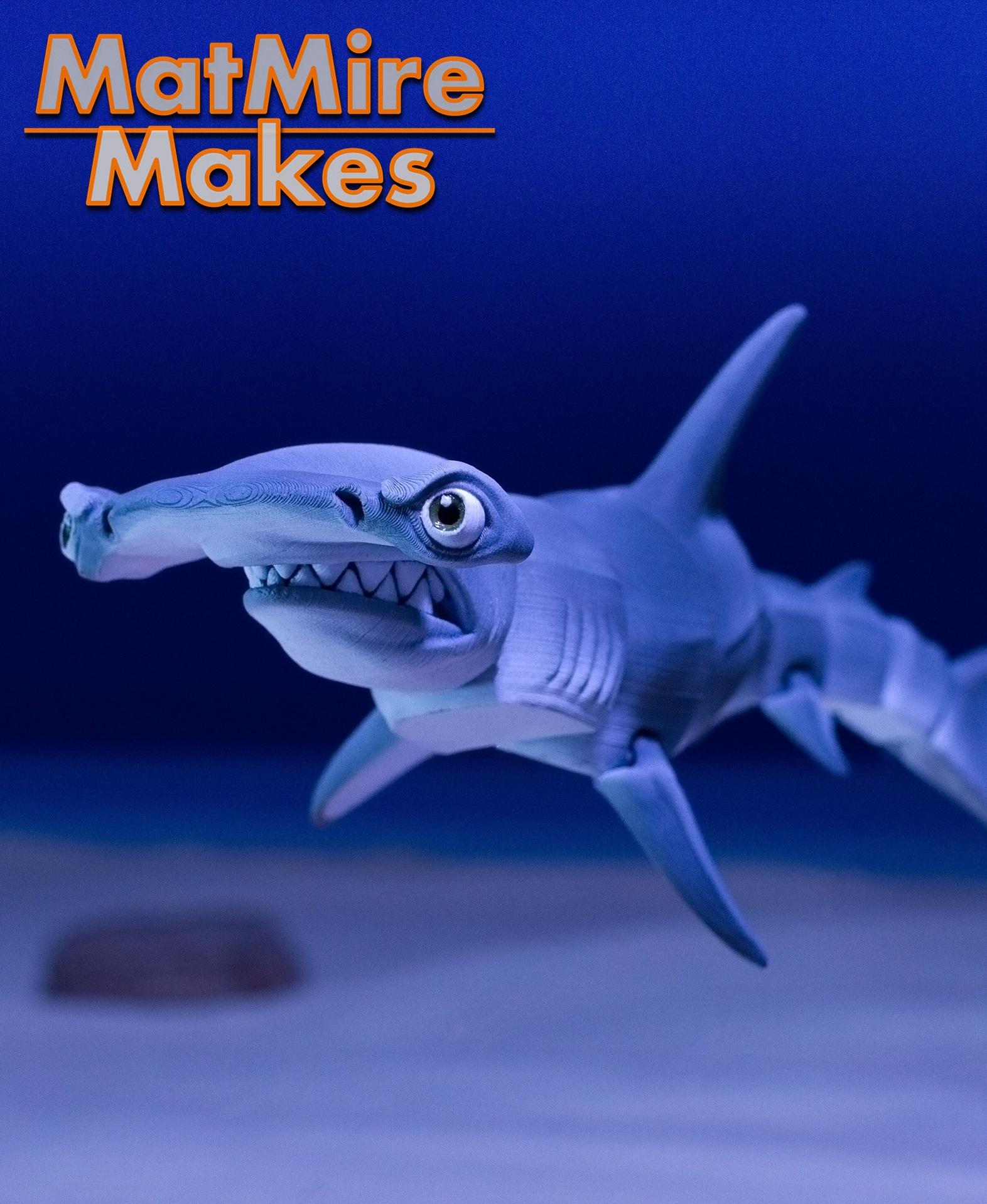 Hammerhead Shark - Articulated Figure 3d model