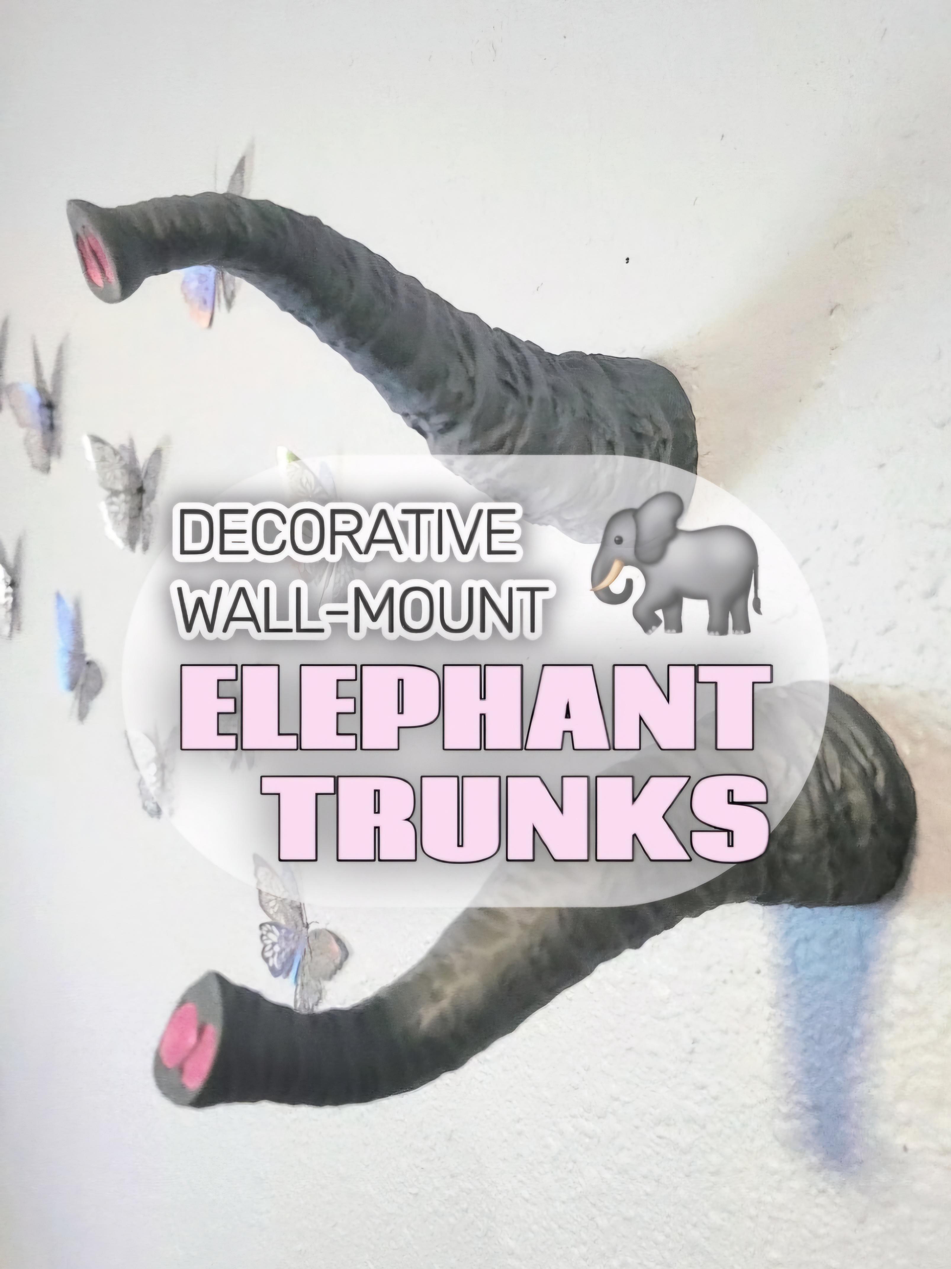 Pair of Decorative Hanging Elephant Trunks Pop-Out 3D Wall Art 3d model